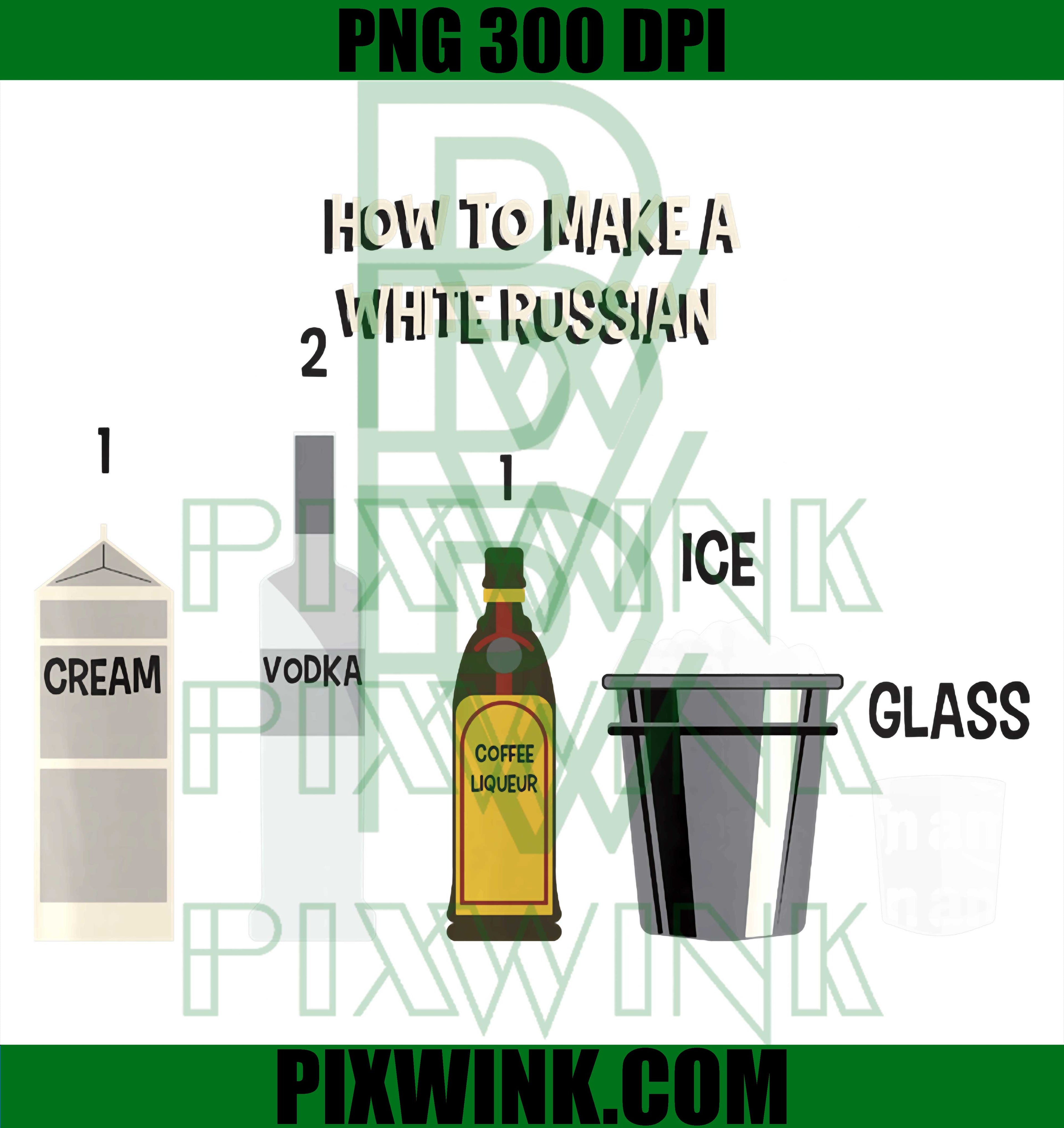 The Big Lebowski PNG, White Russian Instructions Quote PNG