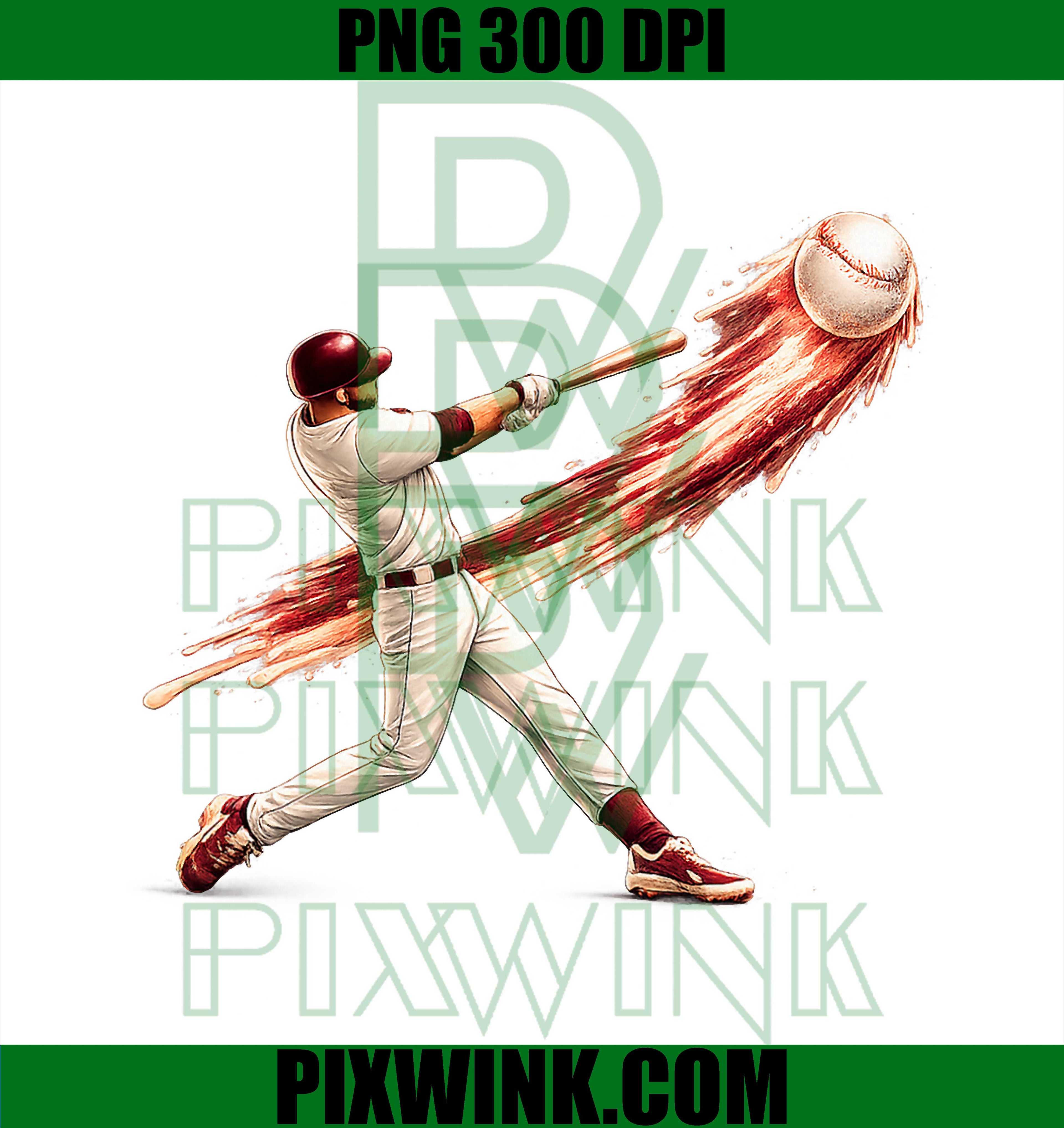 Baseball Drip Team PNG, Ice Cream Cool Baseball Kids PNG