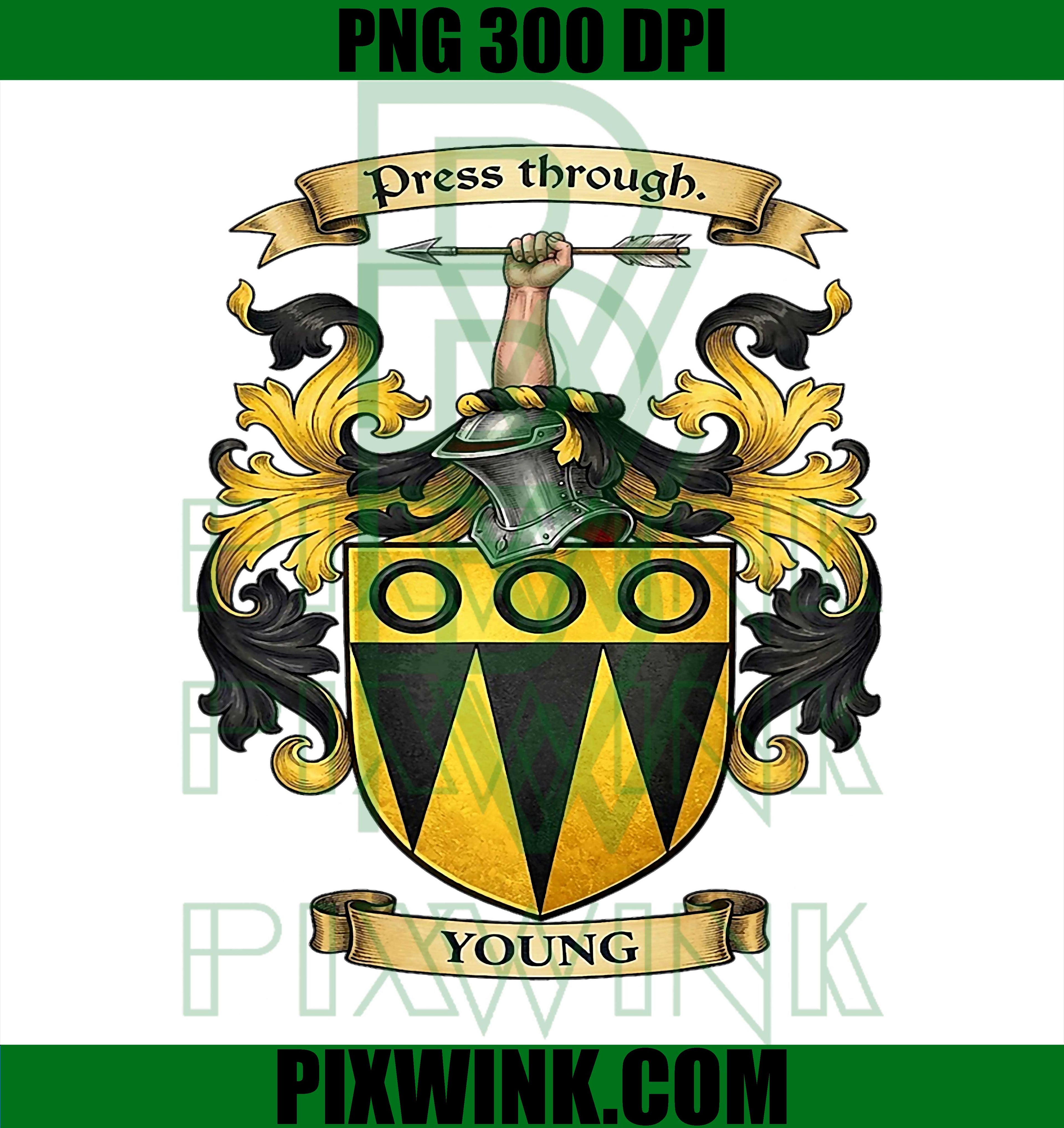 Young Family Coat Of Arms PNG, Heraldic Crest Design PNG
