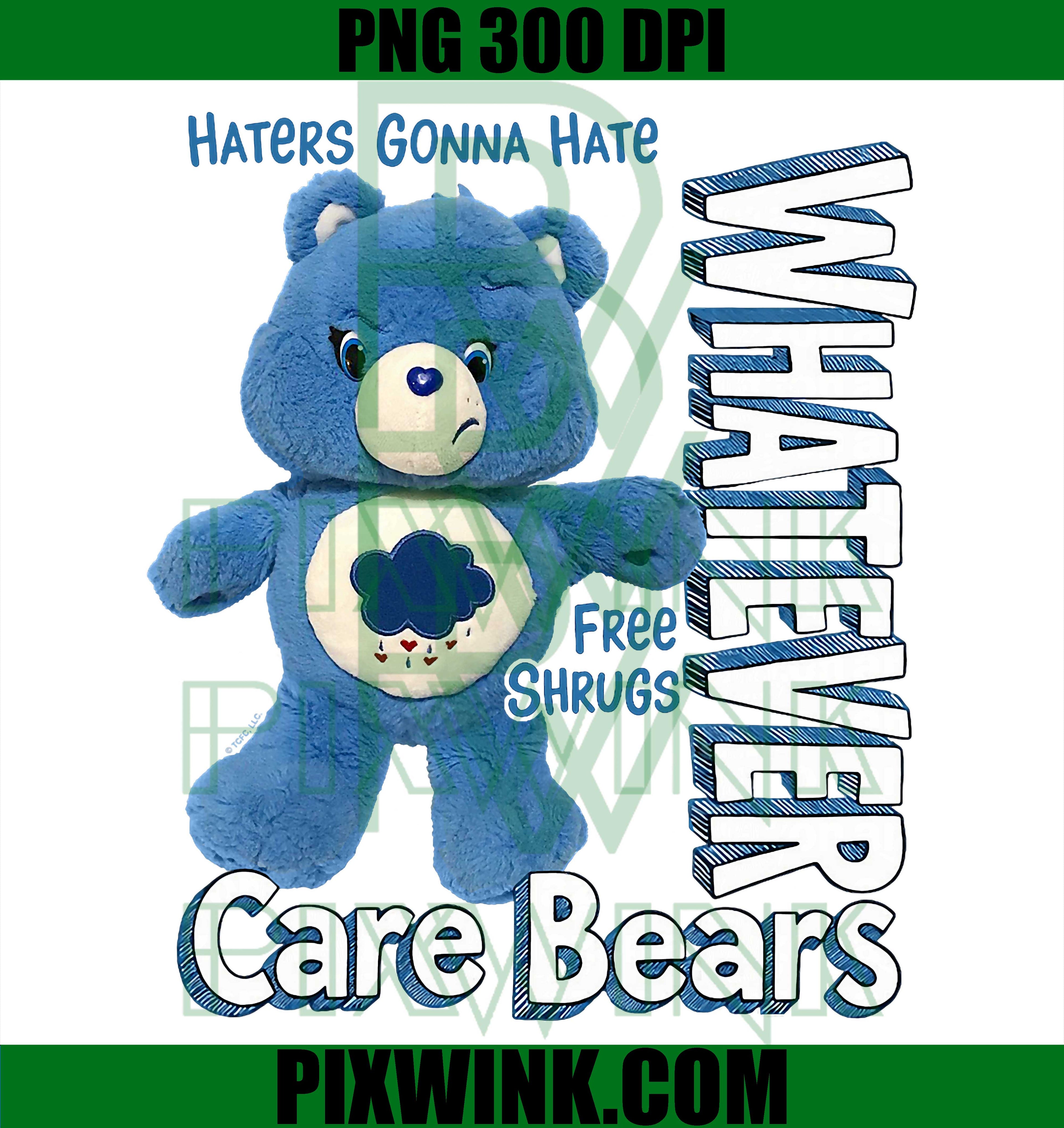 Care Bears Haters PNG, Cute Bear Funny Quote PNG