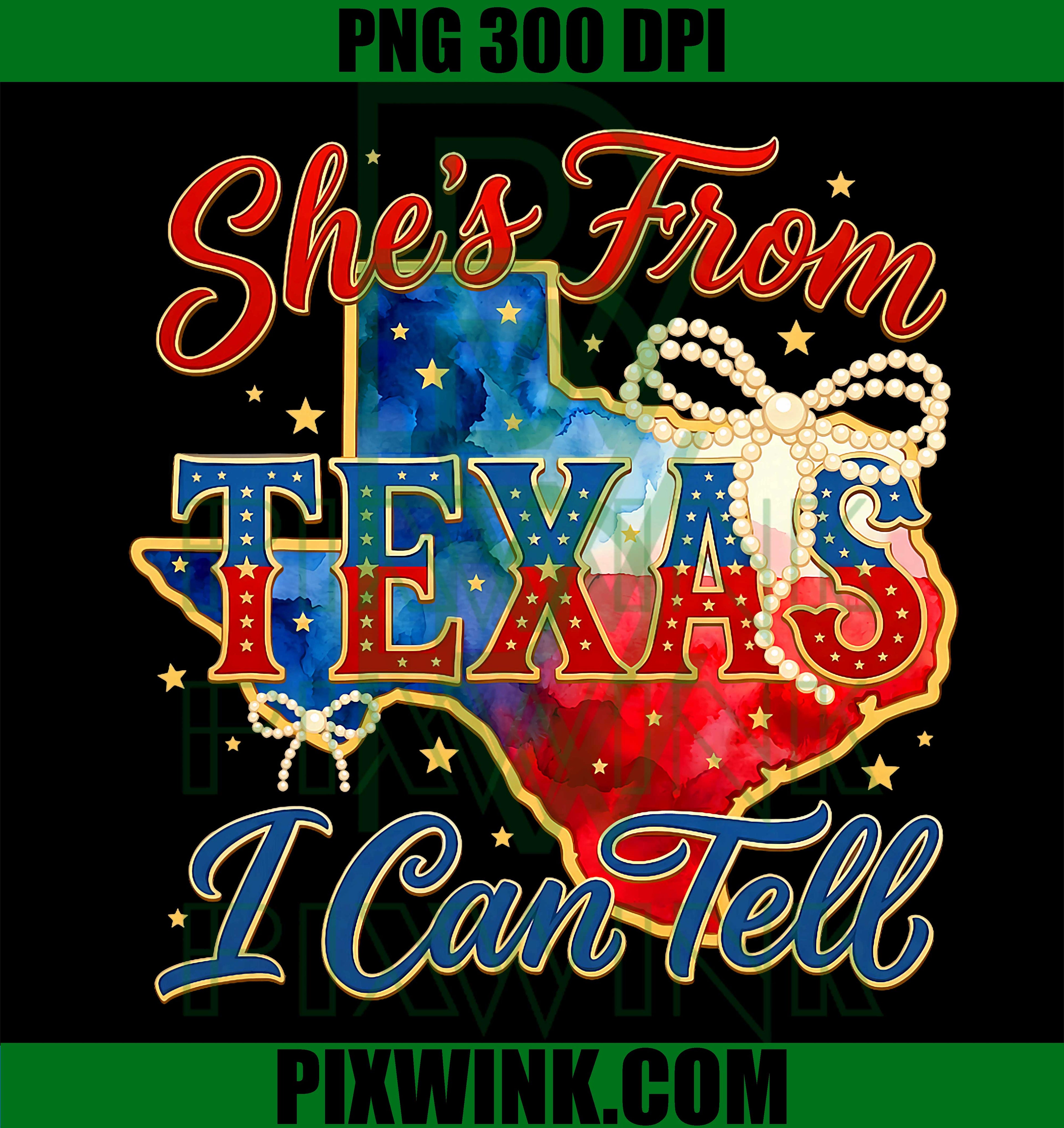 Texas Girl Flag PNG, She’s From Texas PNG Retro Vintage Design