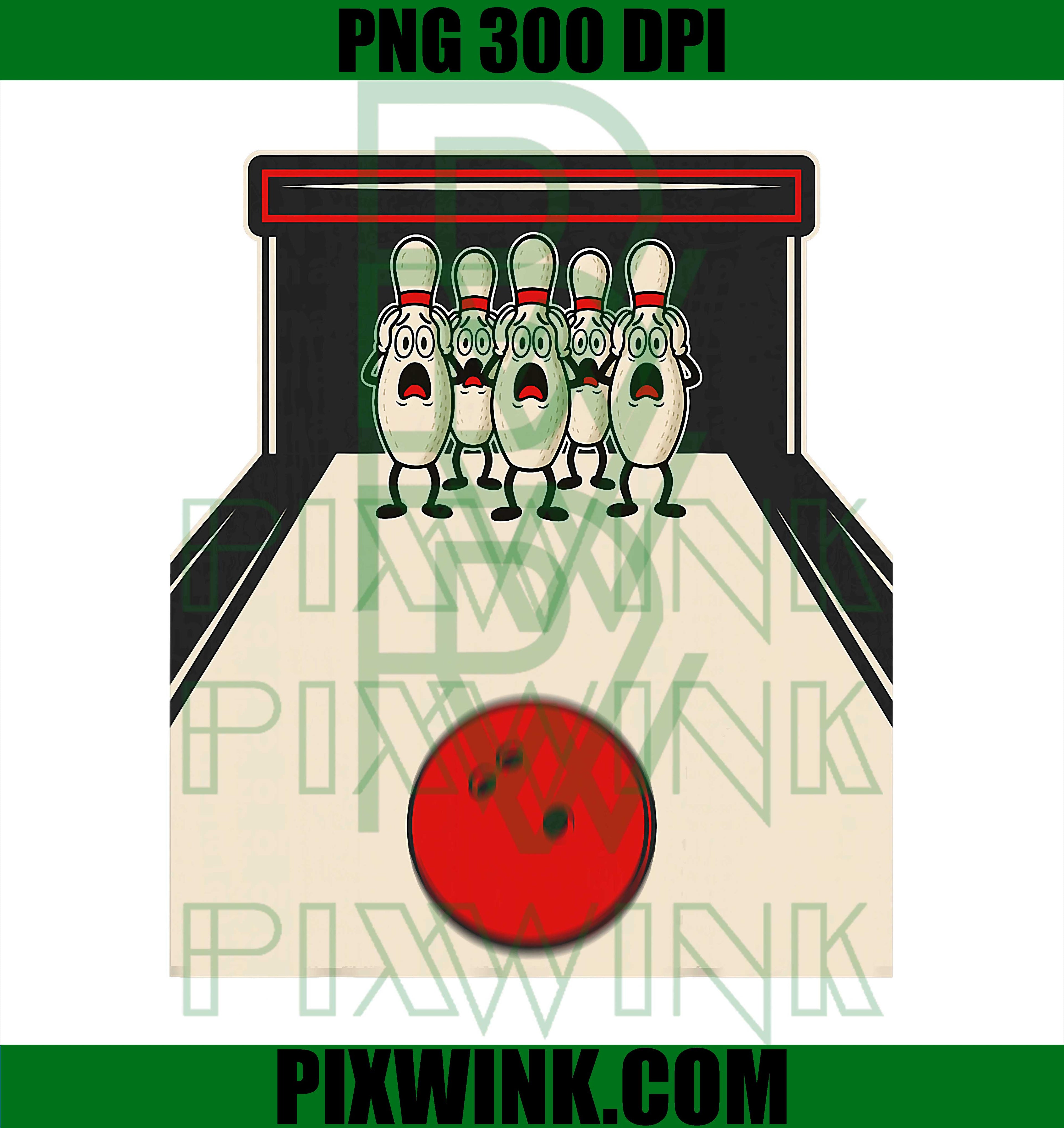 Bowling Pin, Scared Pins, Funny Bowler Player PNG
