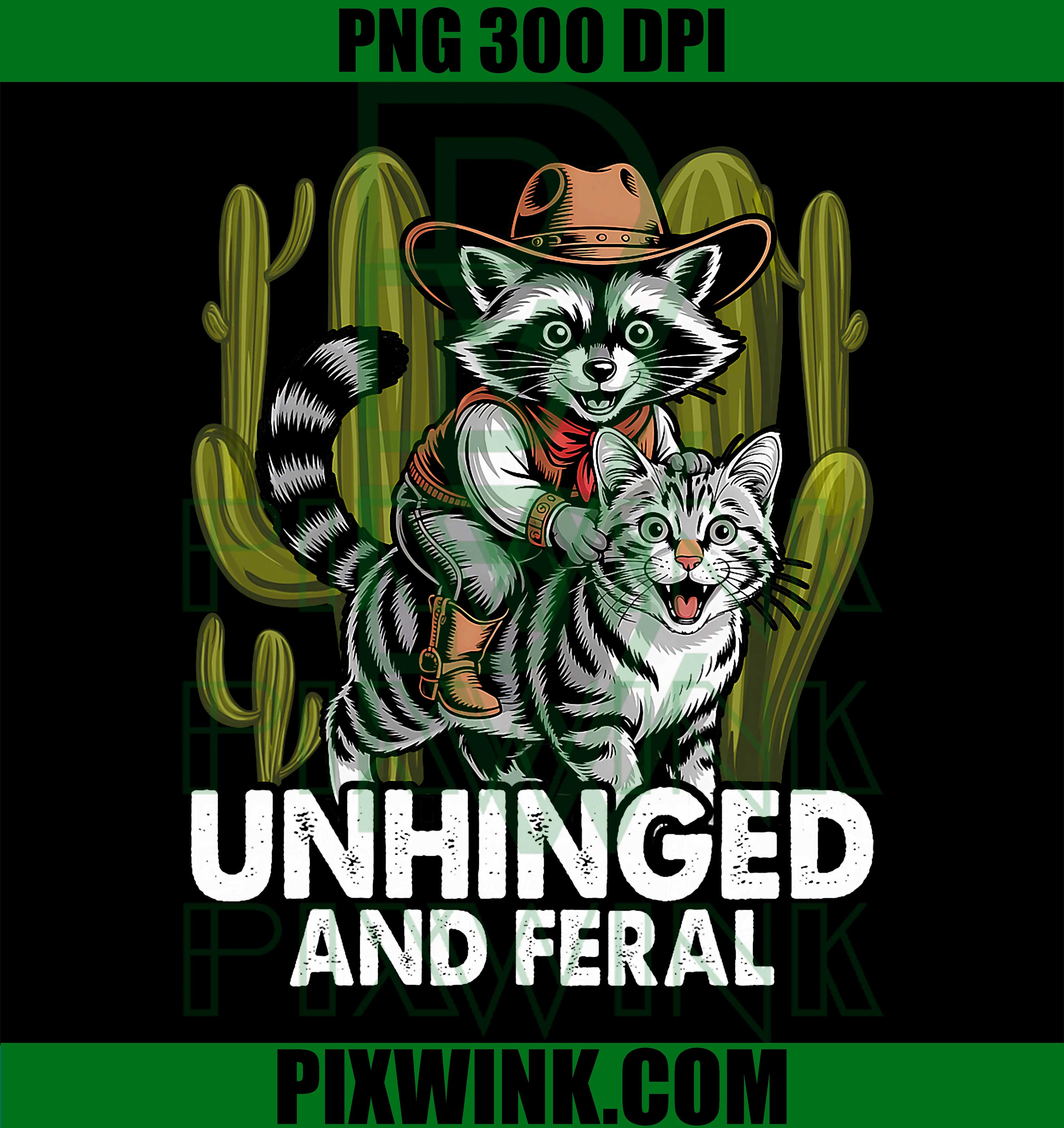 Funny Feral Raccoon Cowboy PNG, Unhinged Raccoon Western PNG, Vintage Raccoon PNG