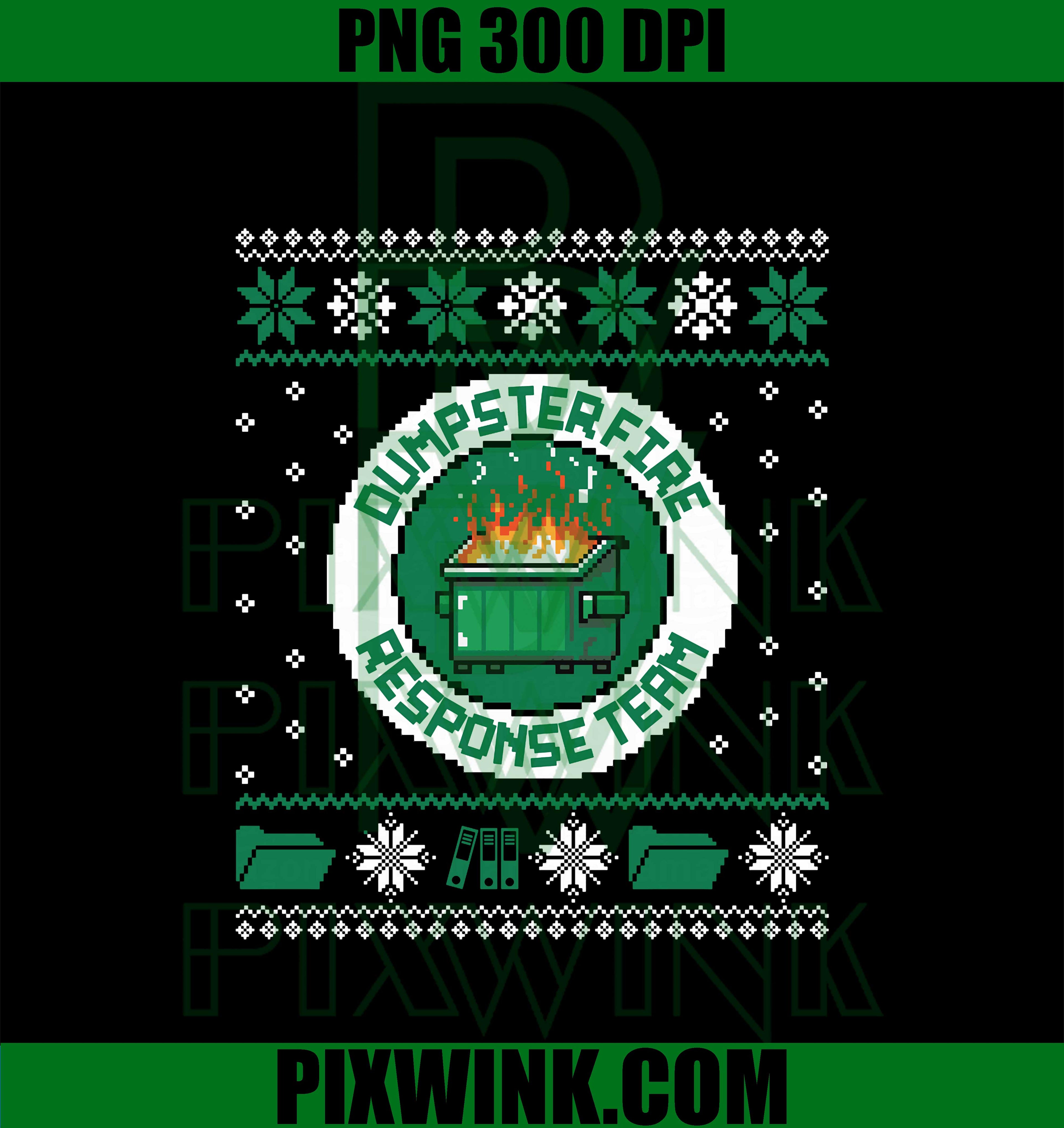Dumpster Fire Response Team Chaos Ugly Sweater Cute Employee PNG, Dumpster Fire Response Team PNG