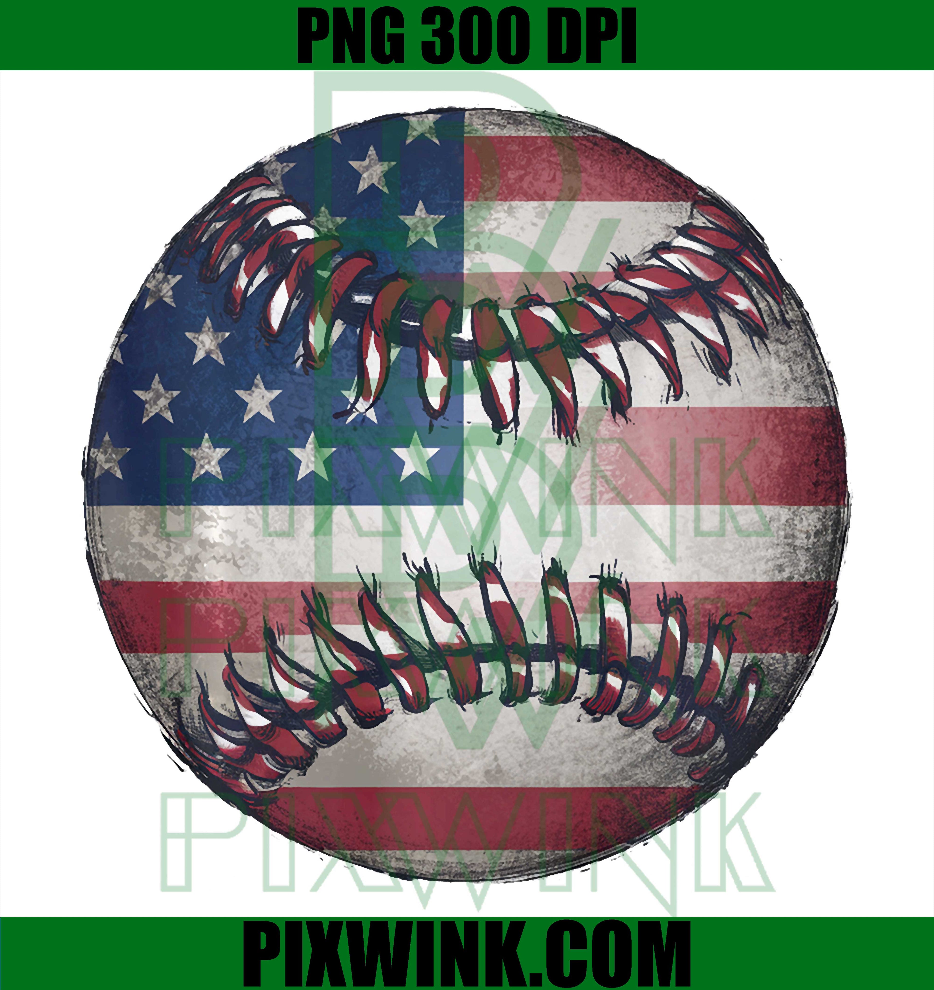 American Flag Baseball PNG, USA Baseball Player Patriotic PNG