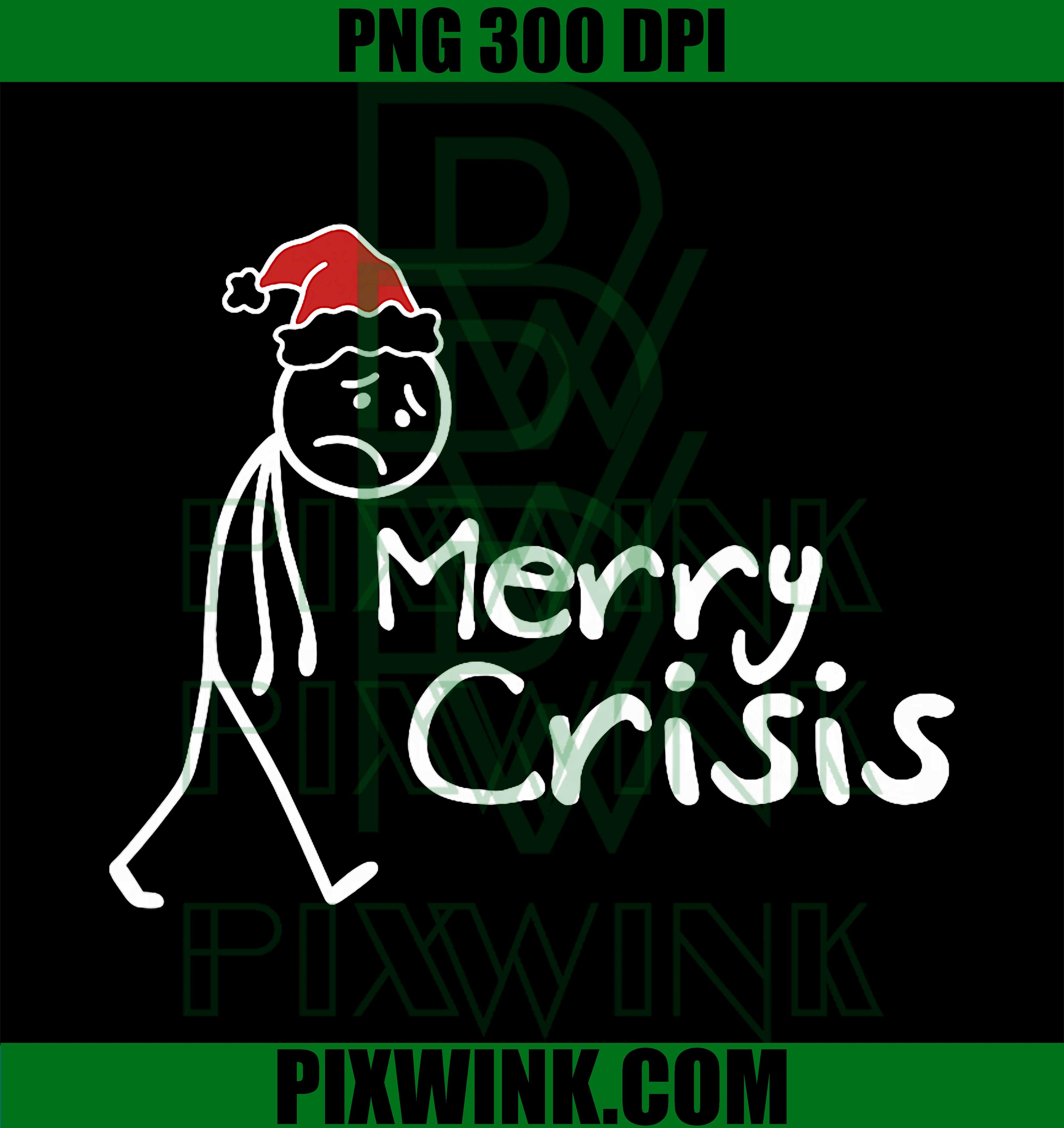 Merry Crisis, Funny Christmas Introvert PNG