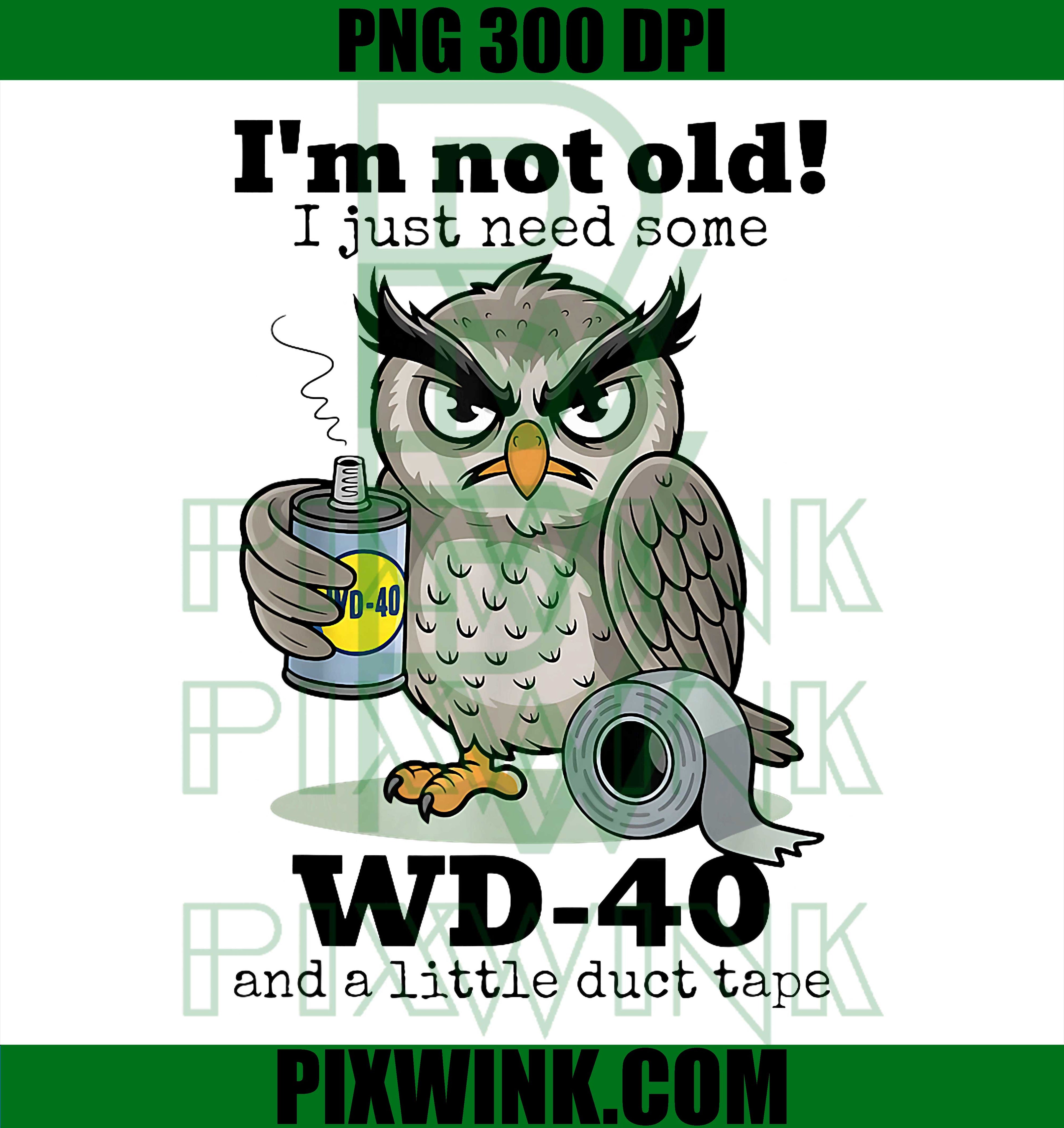 I_m Not Old Funny Owl PNG, Turtle Tape Humor Retro Design PNG