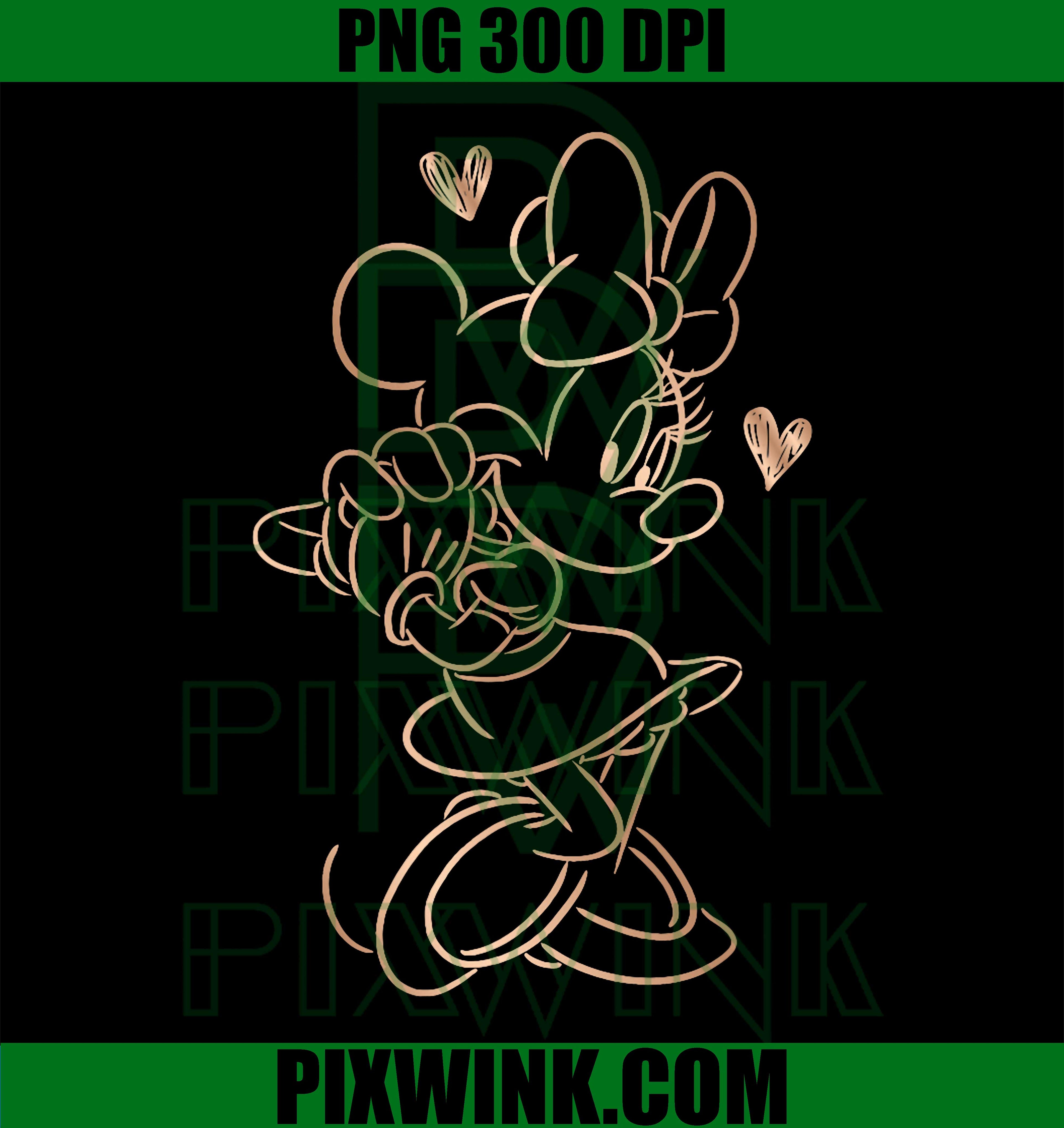 Disney Mickey Mouse and Friends PNG, Minnie's Gold Ribbon PNG