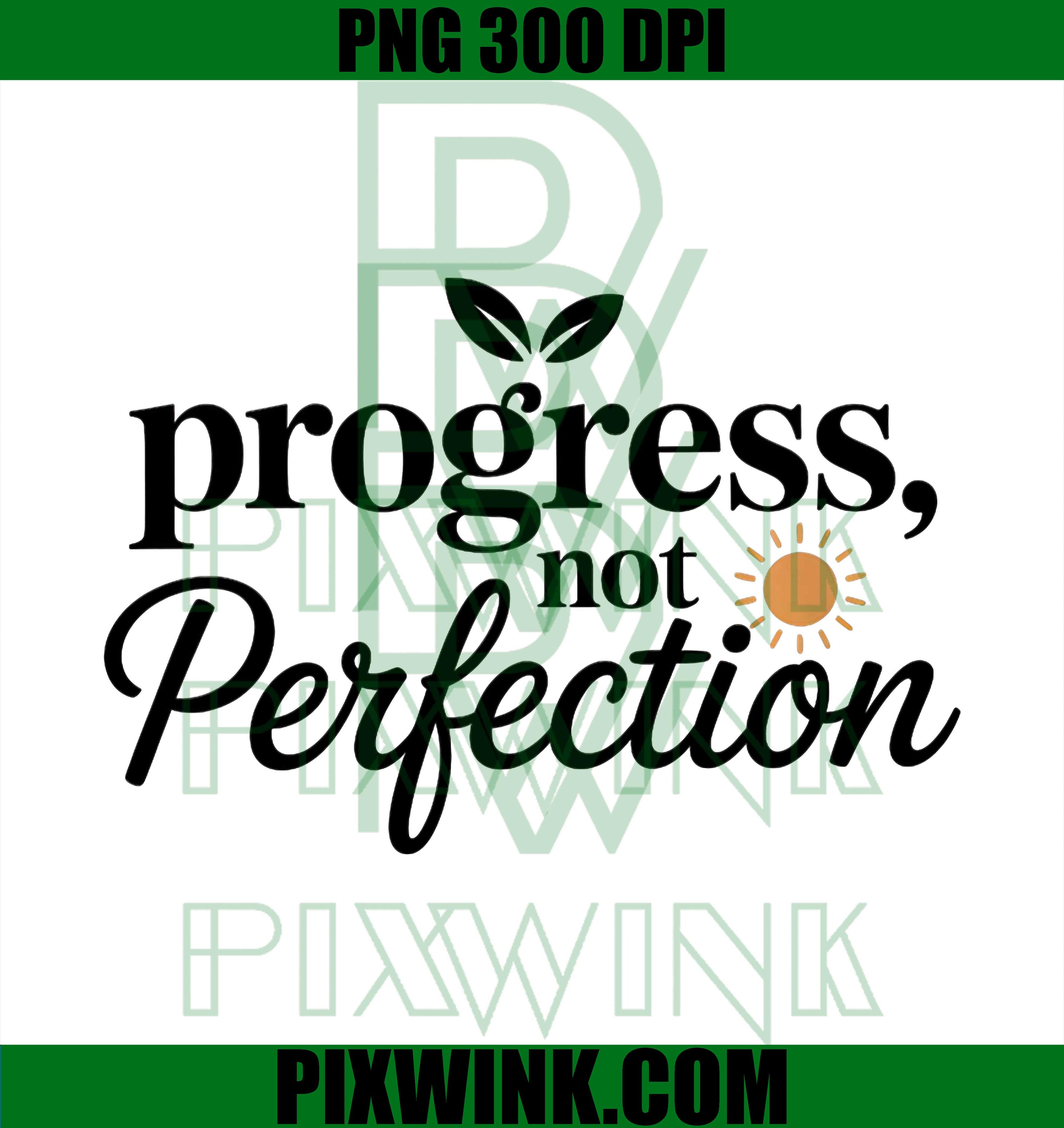 Progress Not Perfection PNG, Minimalist Self Growth PNG