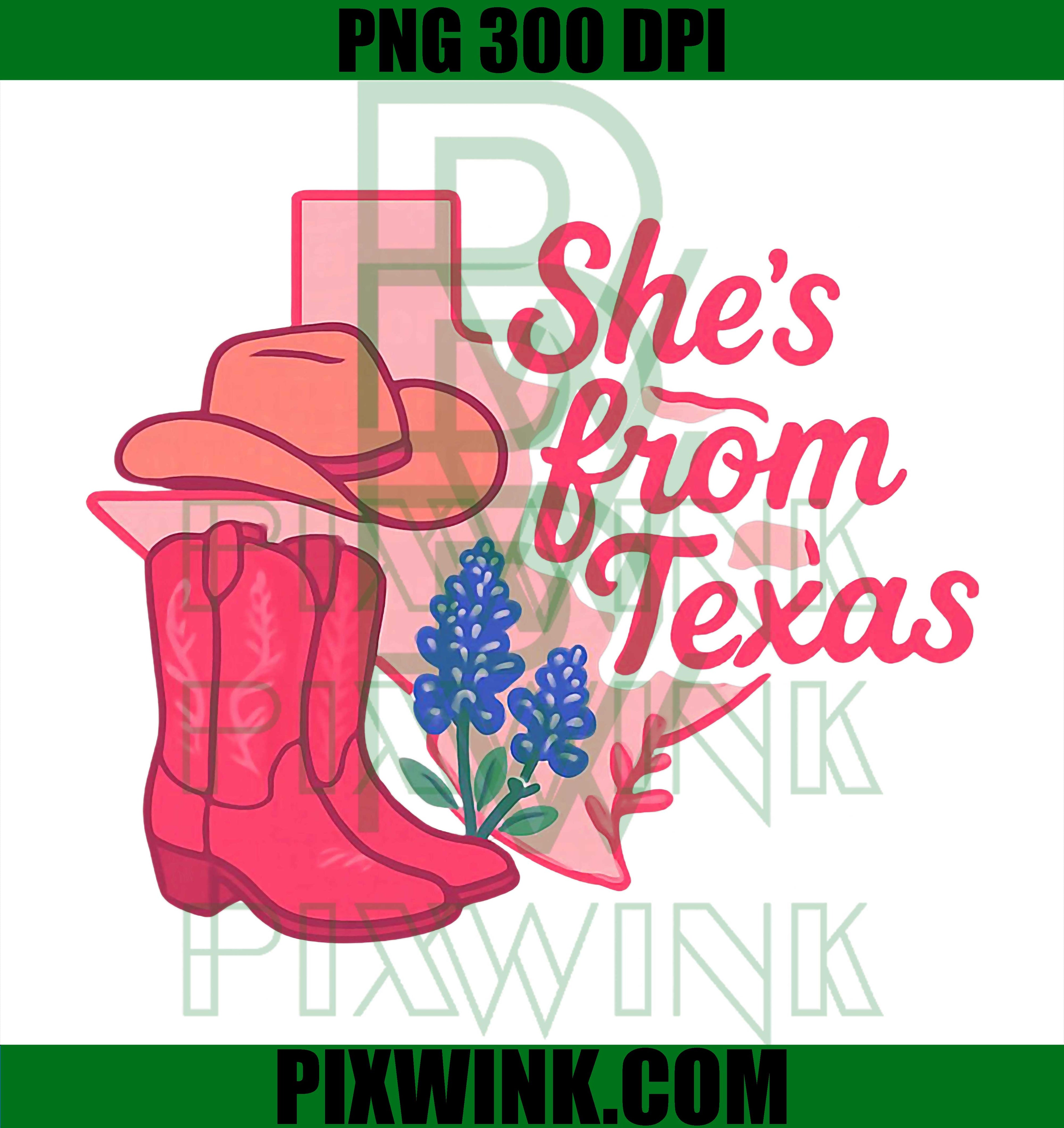 Texas Bluebonnet PNG, Cowgirl Boots PNG Texas Love Floral Design