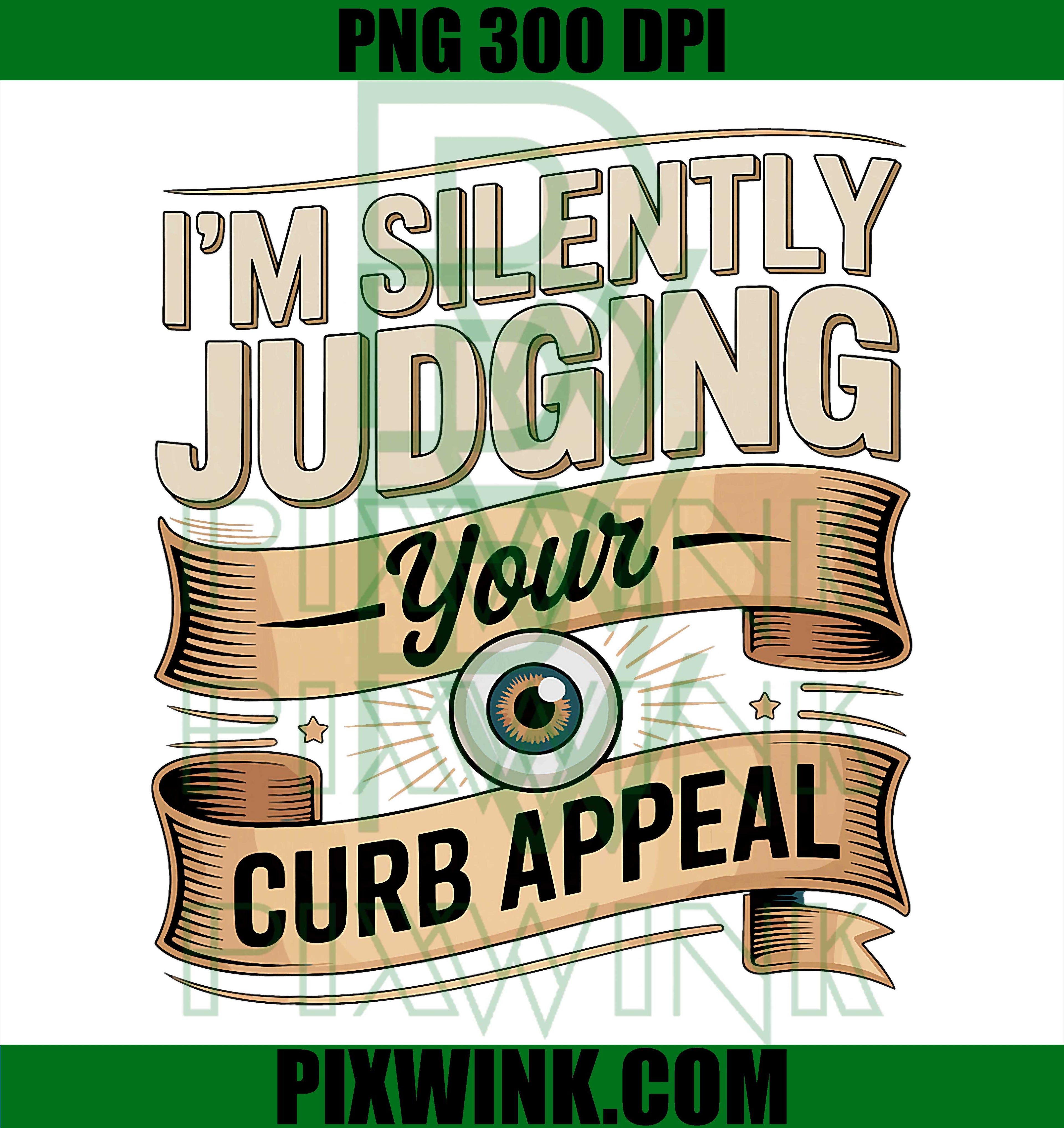 Curb Appeal PNG, Silently Judging PNG Real Estate Humor Design