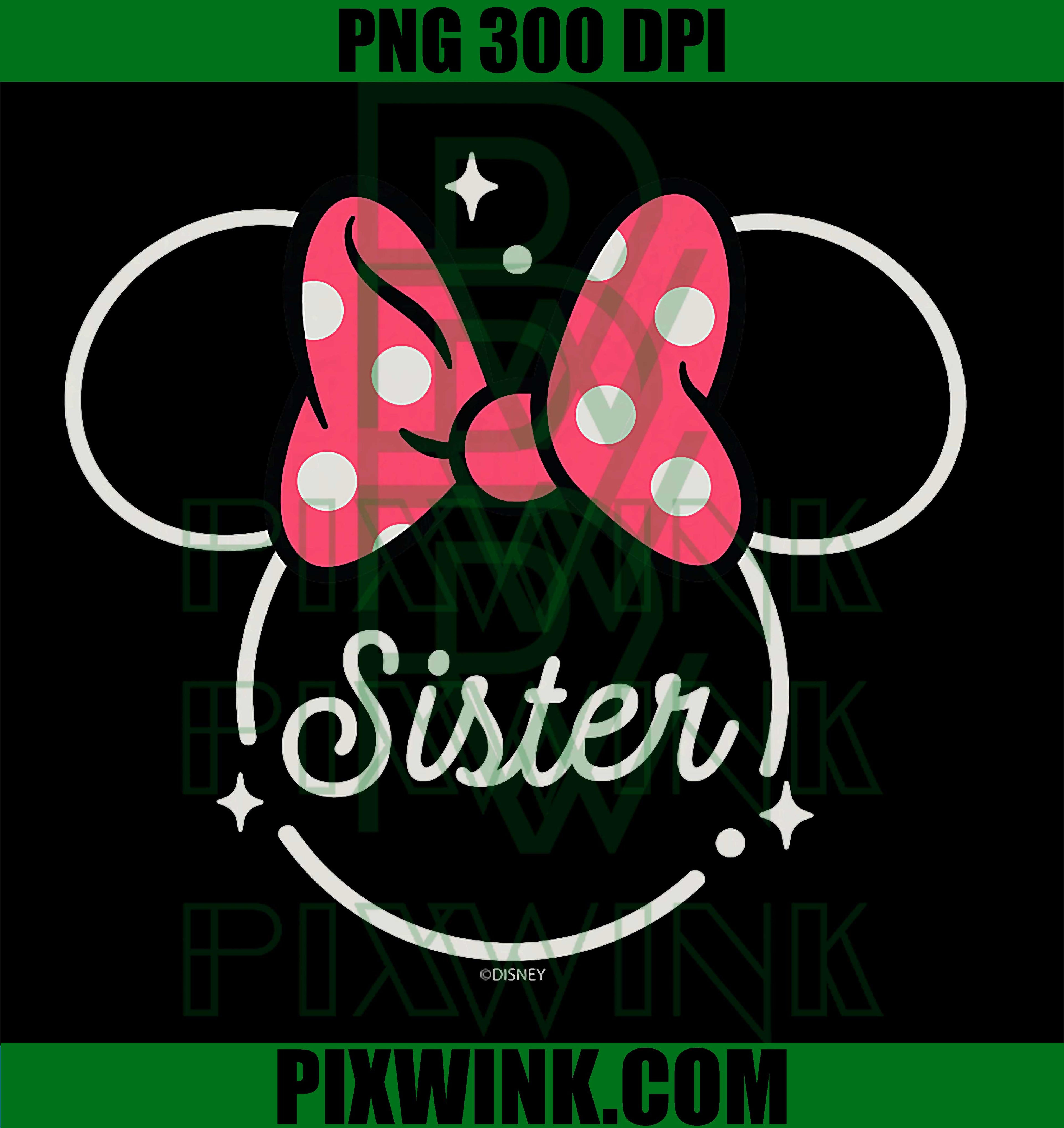 Disney Minnie Mouse Sister Head Icon Magic Family Trip PNG