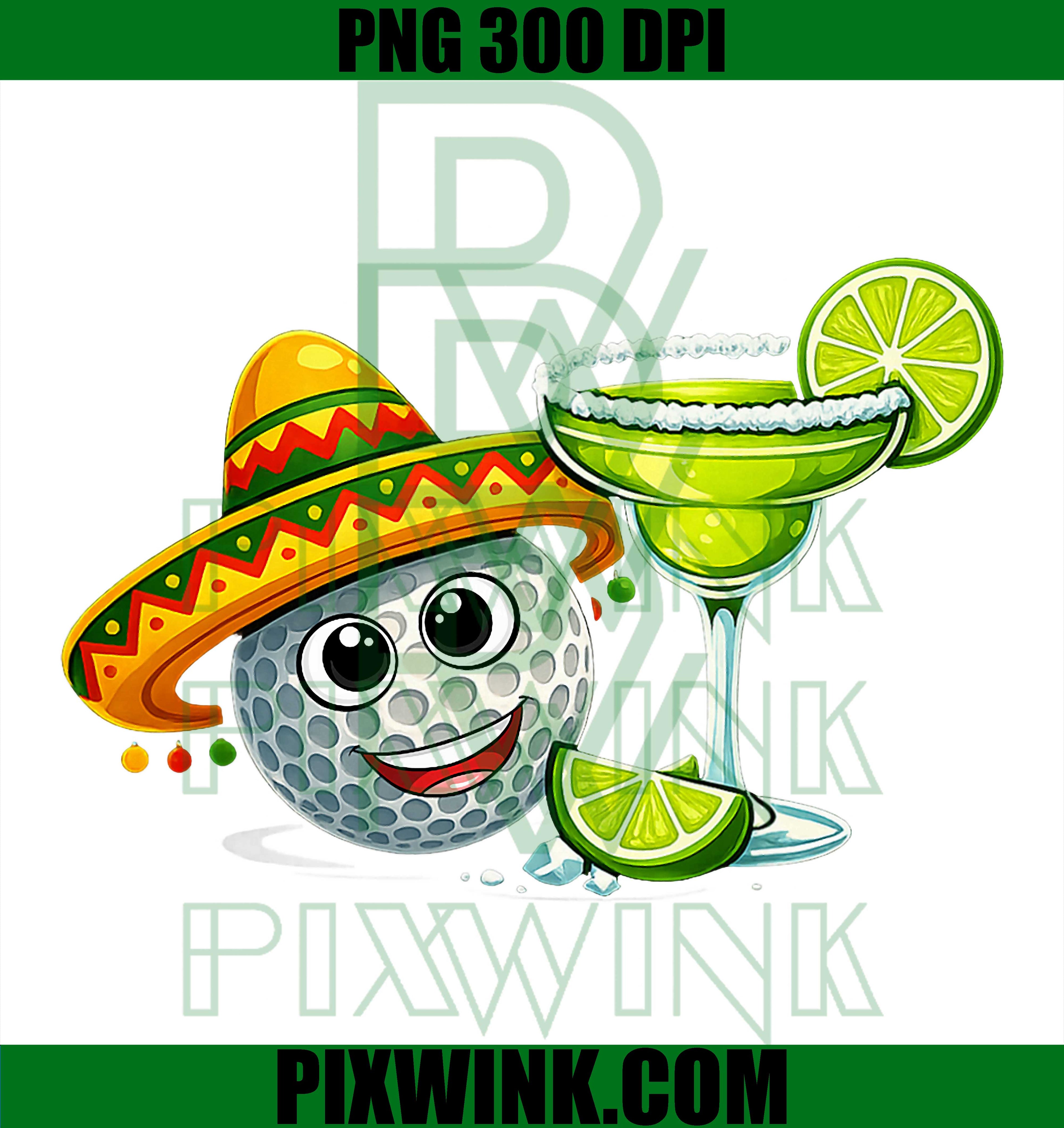 Cinco De Mayo Golf PNG, Sombrero Margarita Golfer PNG
