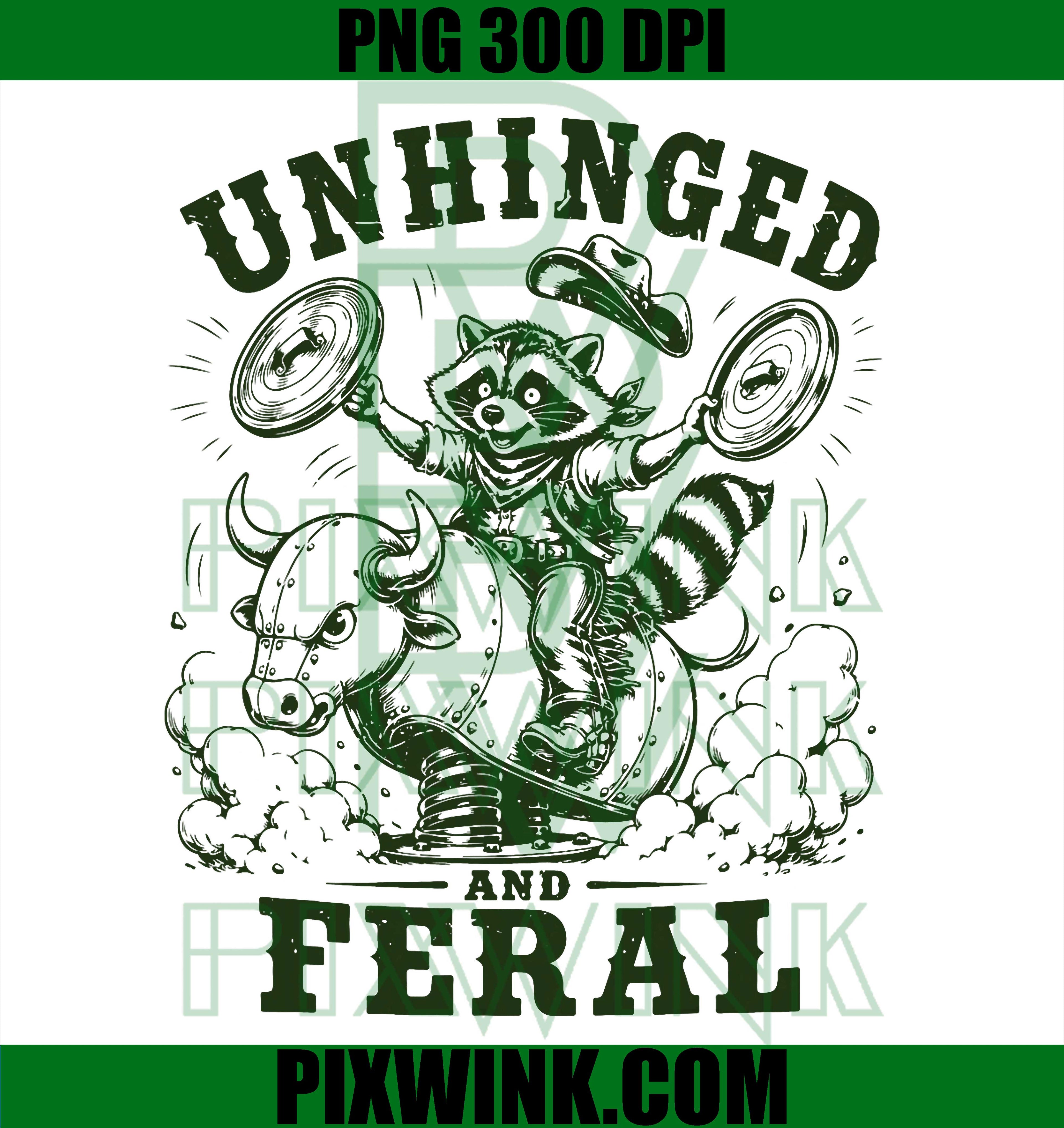 Unhinged Feral Raccoon PNG, Cowboy Hat Funny Raccoon Meme PNG