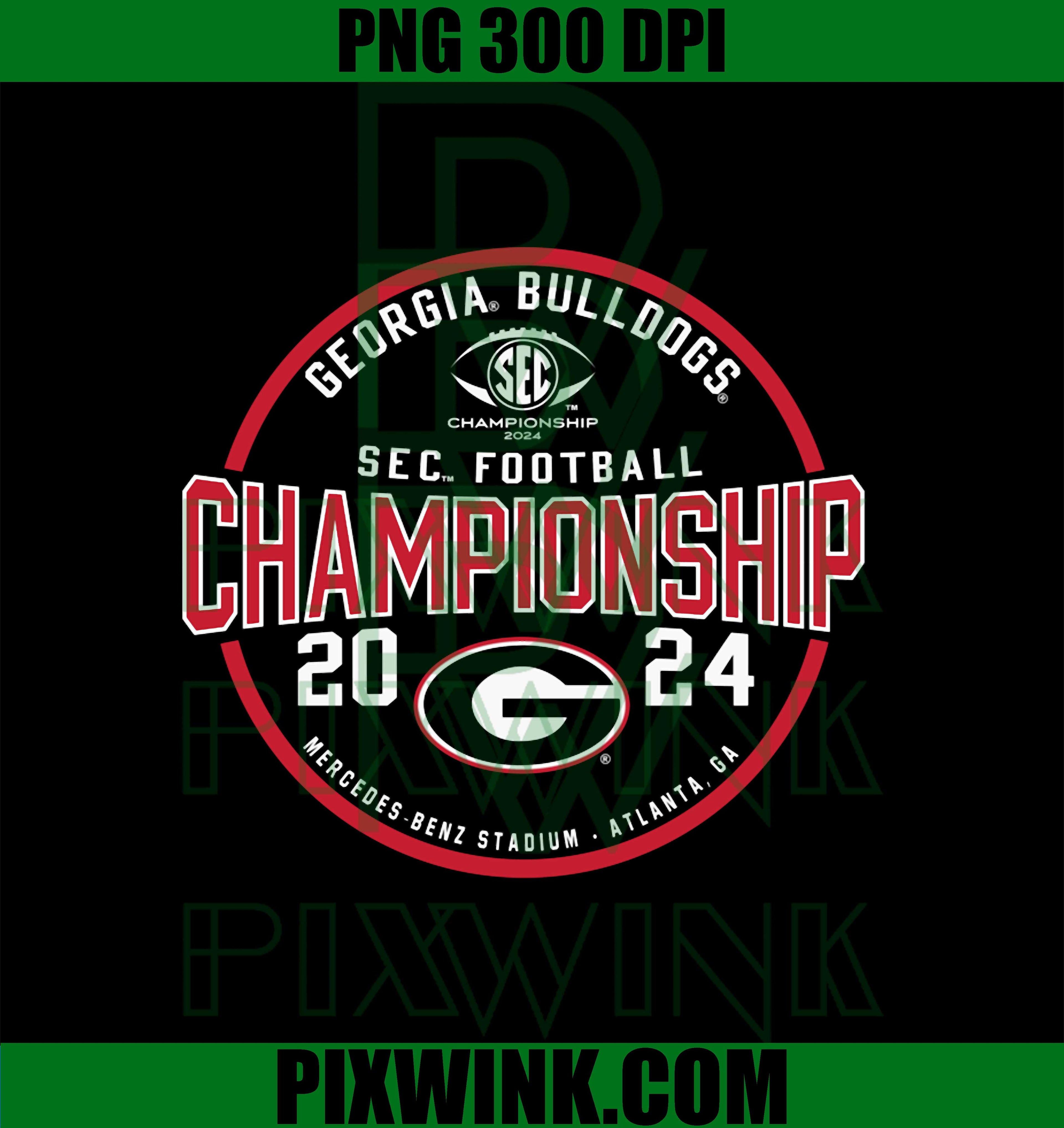 Georgia Bulldogs SEC Championship 2024 Football PNG