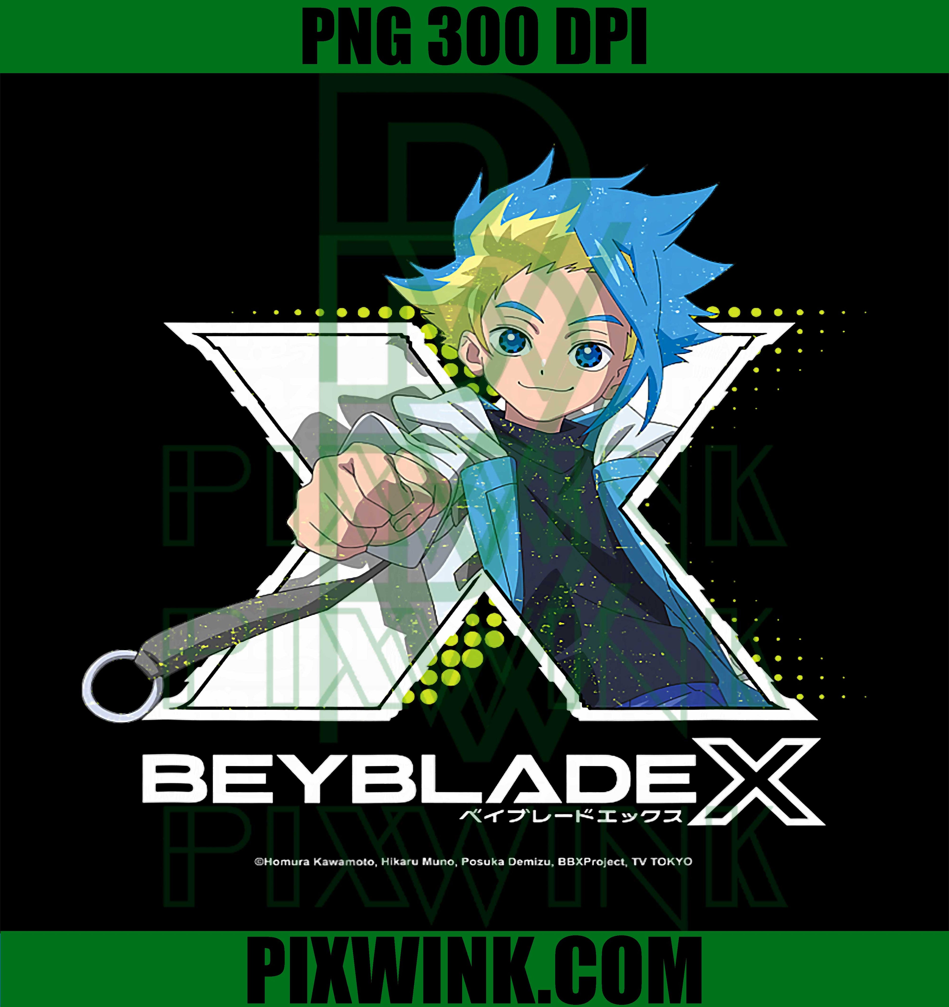 Ekusu Kurosu Beyblade X PNG, Beyblade X Anime Character PNG Design
