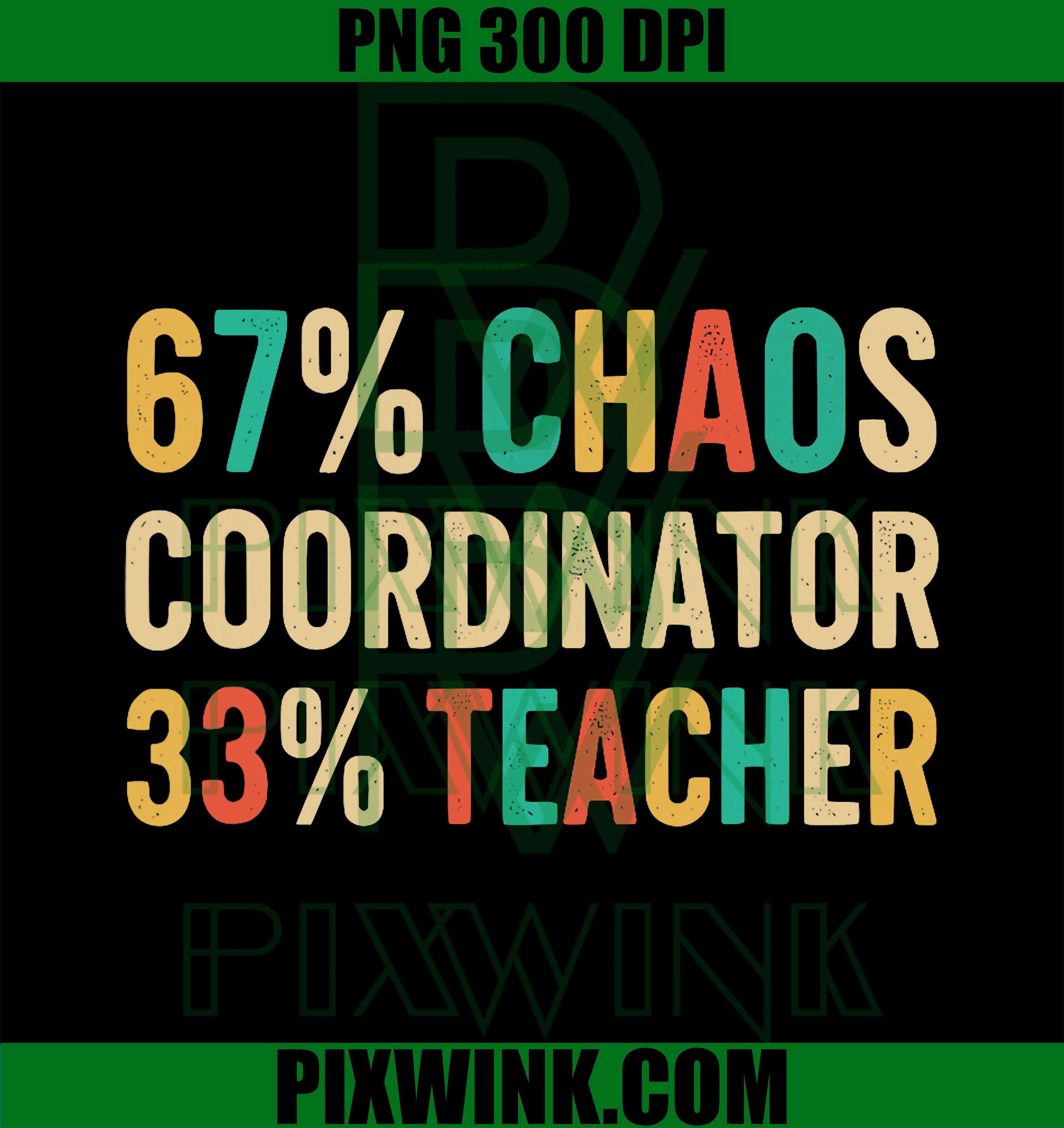 67 Chaos Coordinator Teachers, 67 Slang Math PE Six Seven PNG
