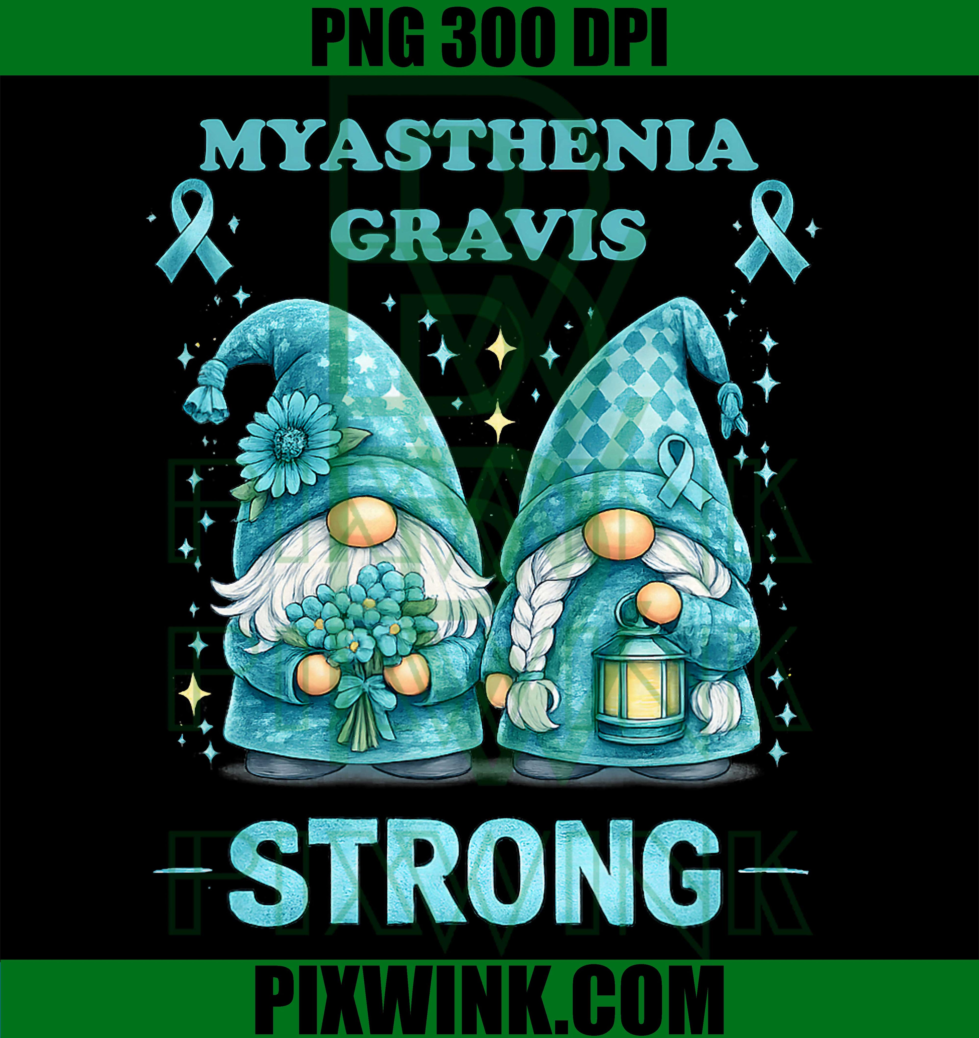 Myasthenia Gravis PNG, Teal Ribbon Warrior PNG Awareness Support Design