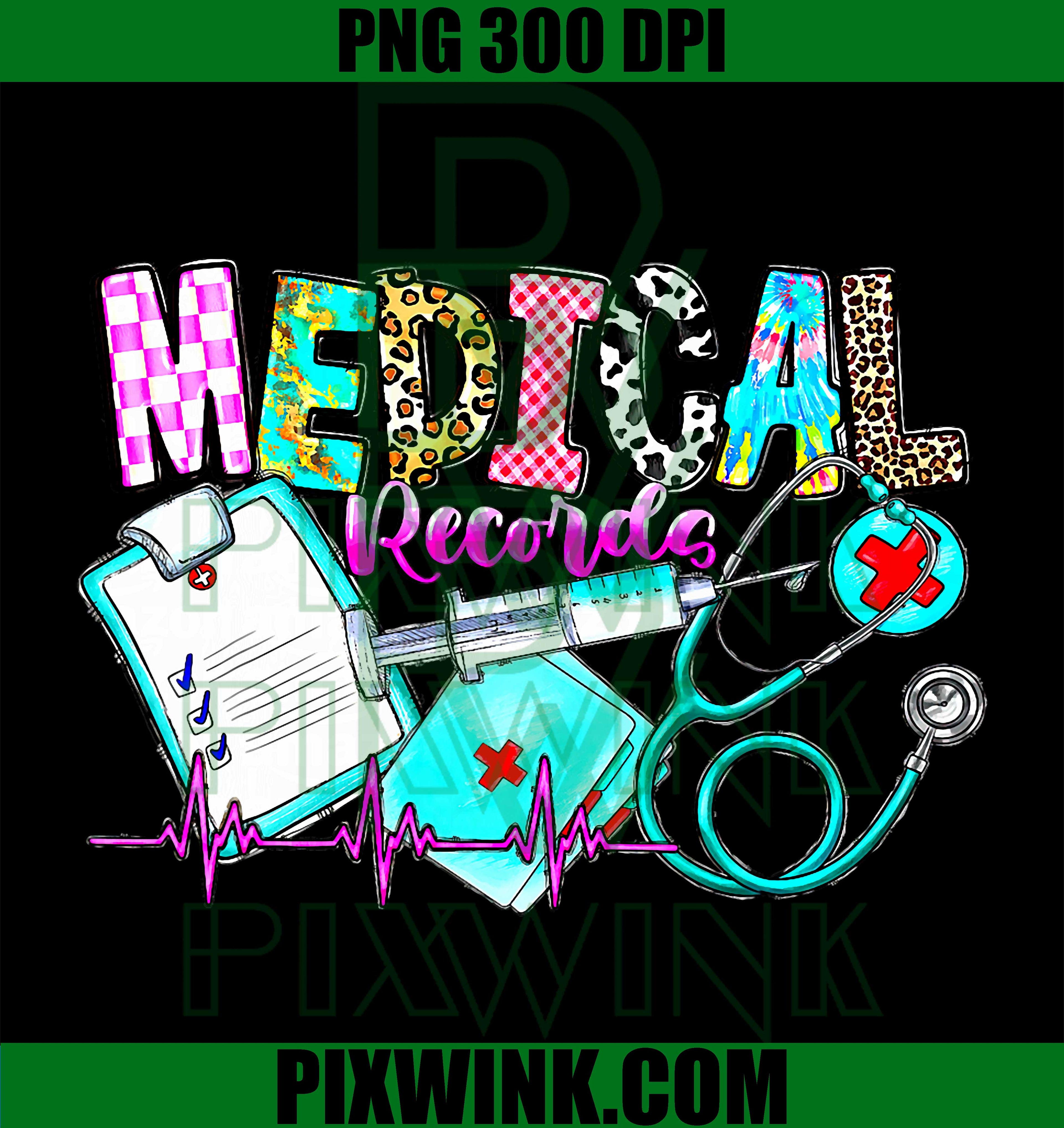 Leopard Medical Records PNG, Health Information Tech Design PNG