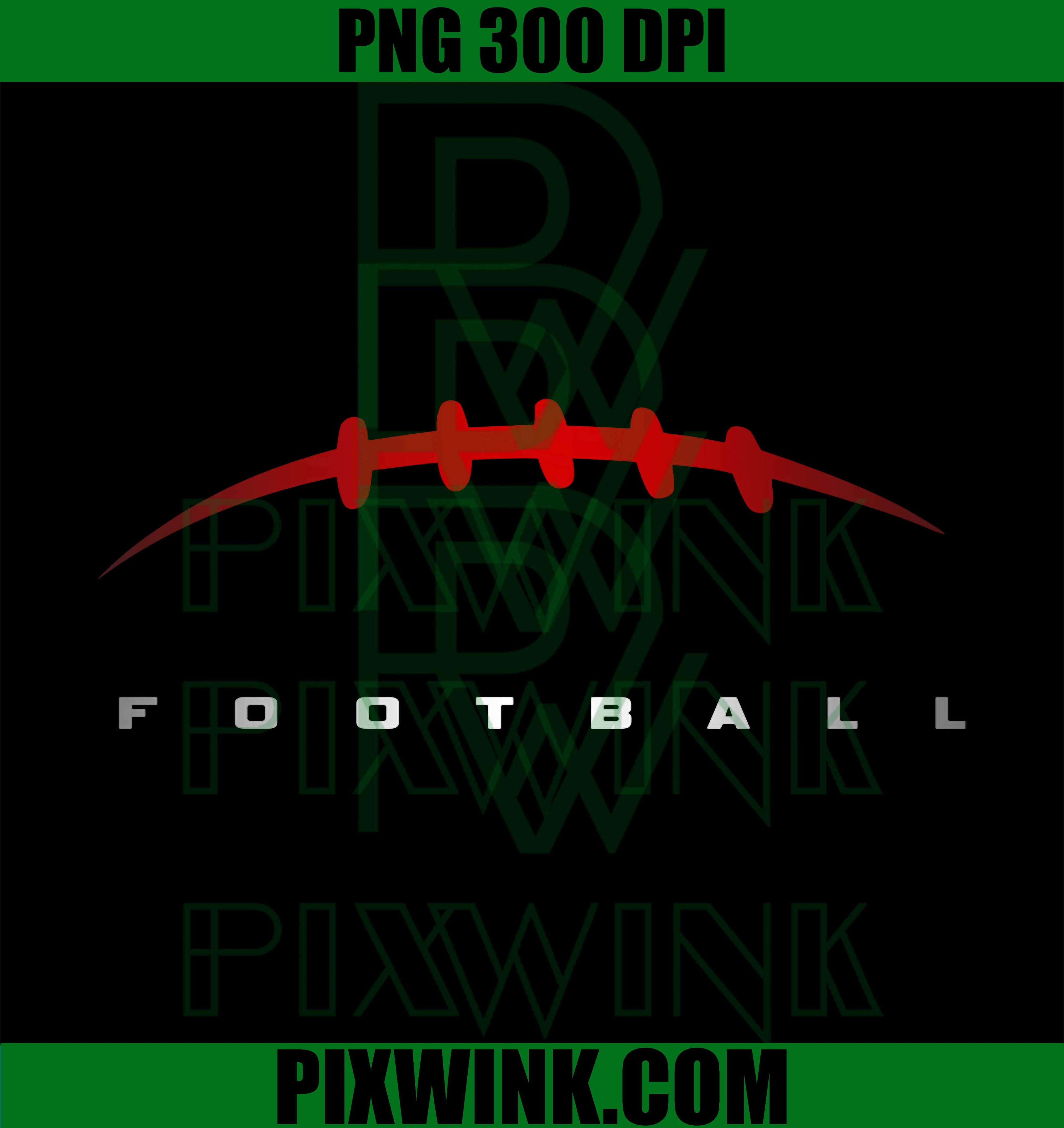 Football PNG, American Football Lace PNG, Minimal Sports Graphic