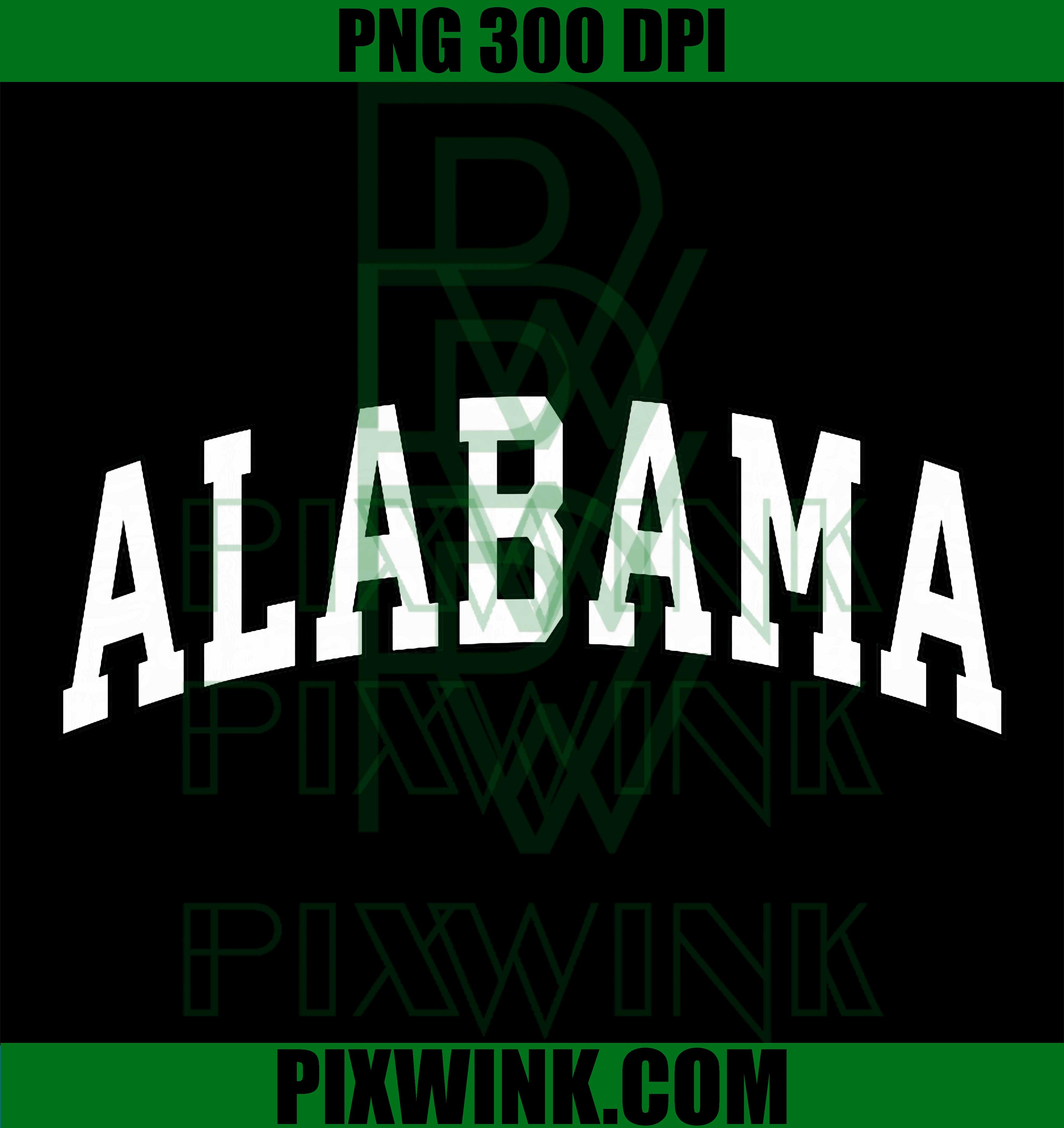 Alabama PNG, AL Vintage Sports Style 80s 90s PNG