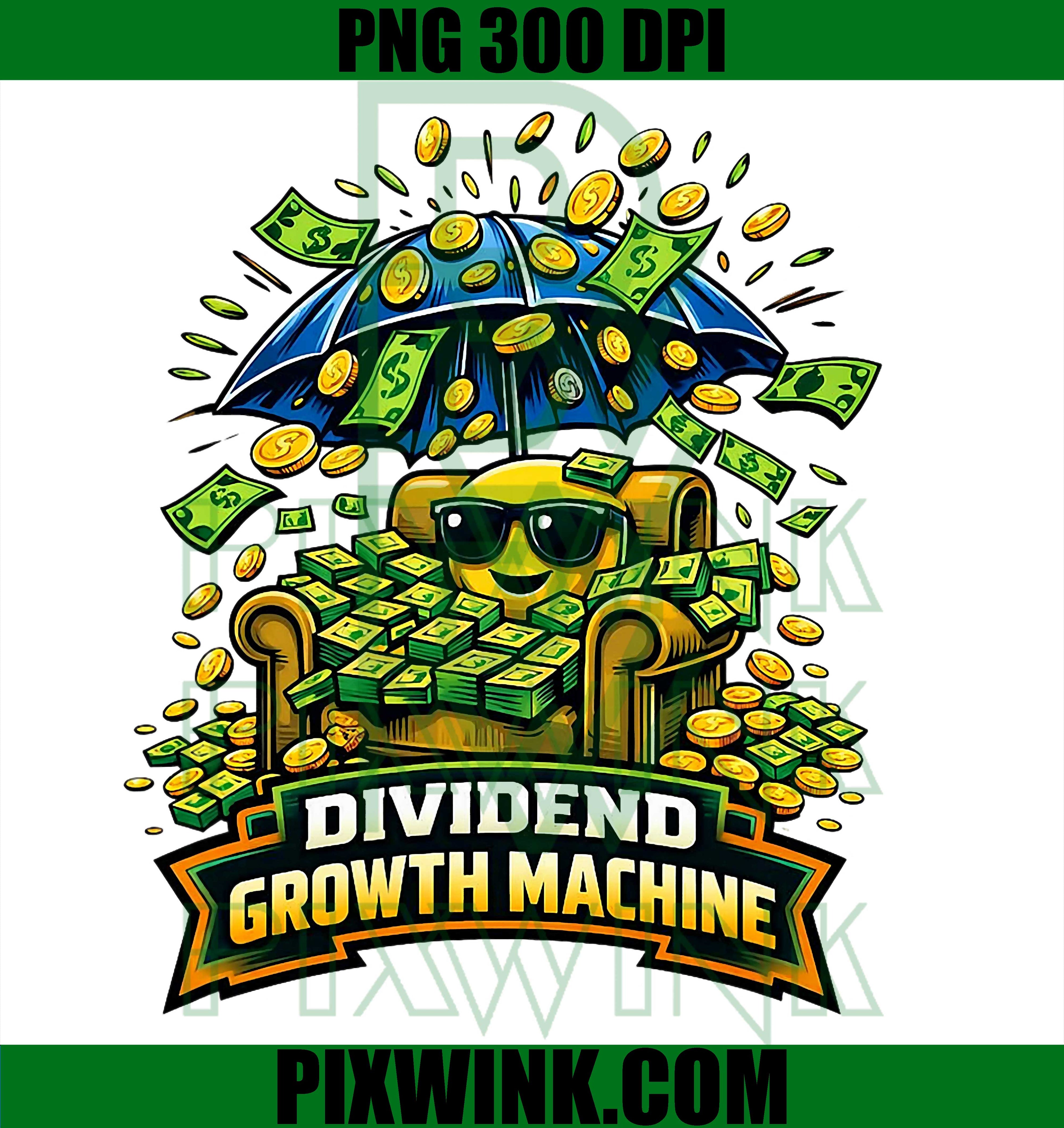Dividend Growth Machine PNG, Passive Income PNG, Investor Finance Art PNG