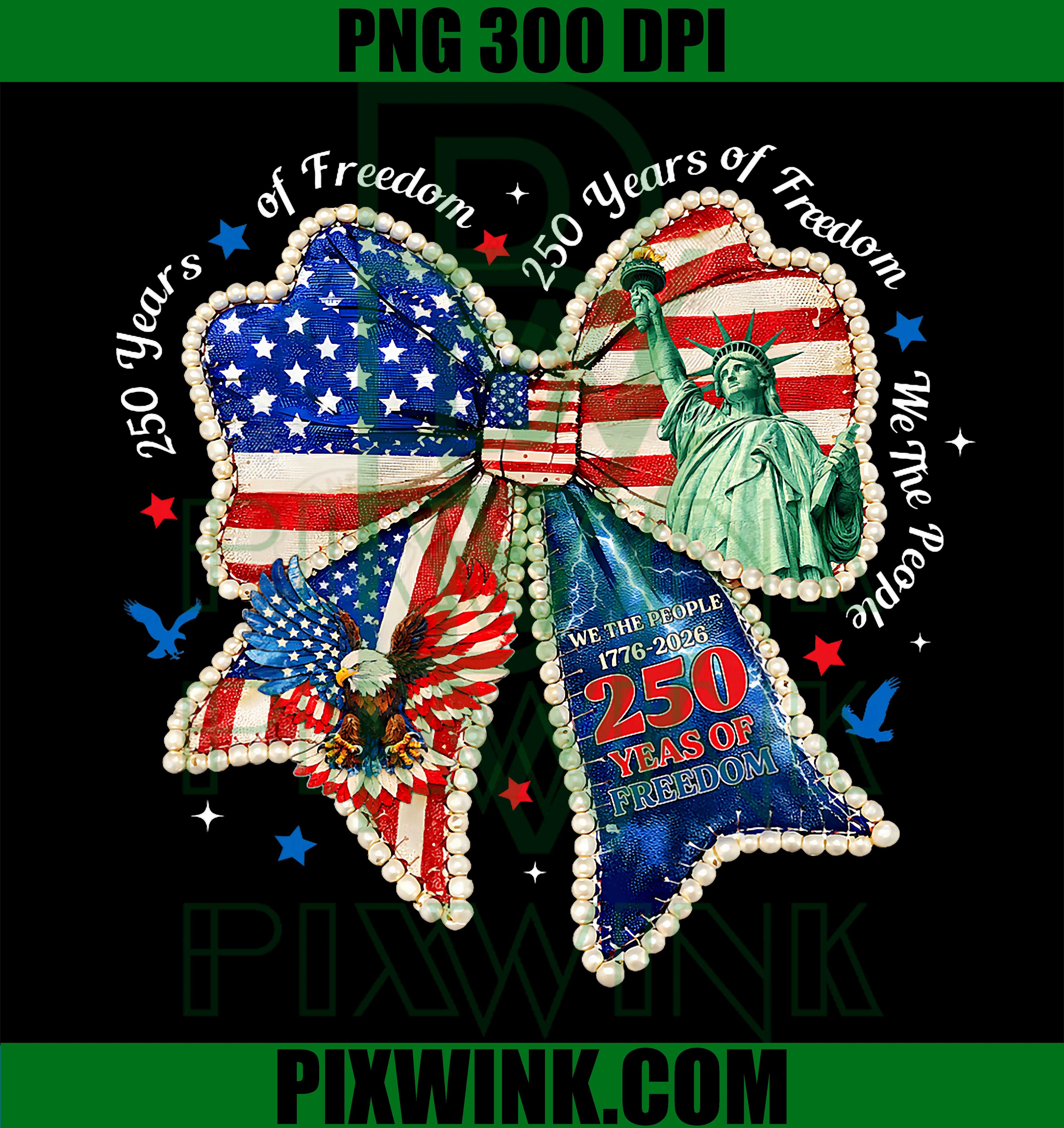 Patchwork Coquette PNG, 250 Years Of Freedom PNG, 4th Of July Bow PNG