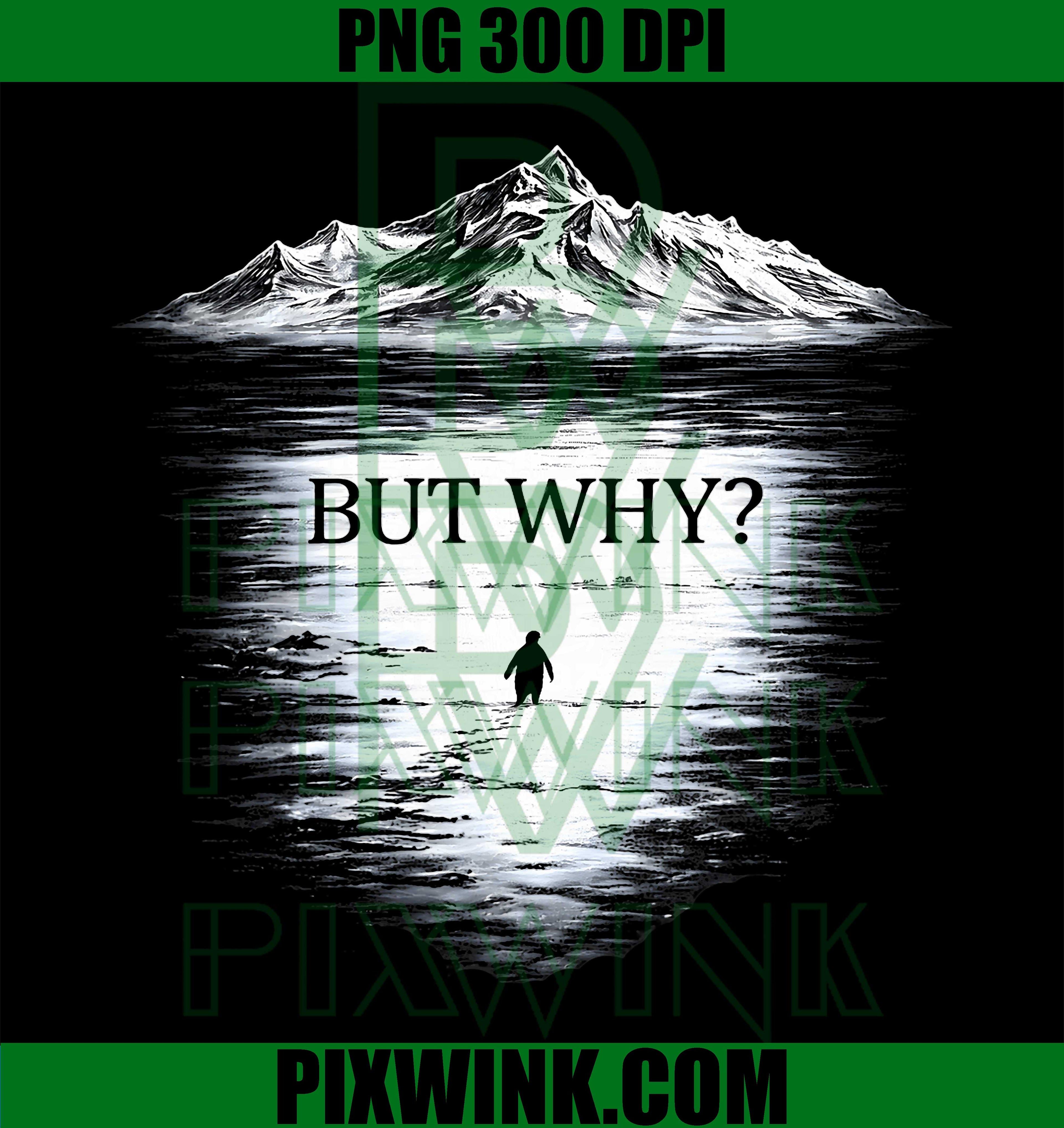 But Why Mountain PNG, Lonely Figure Landscape PNG
