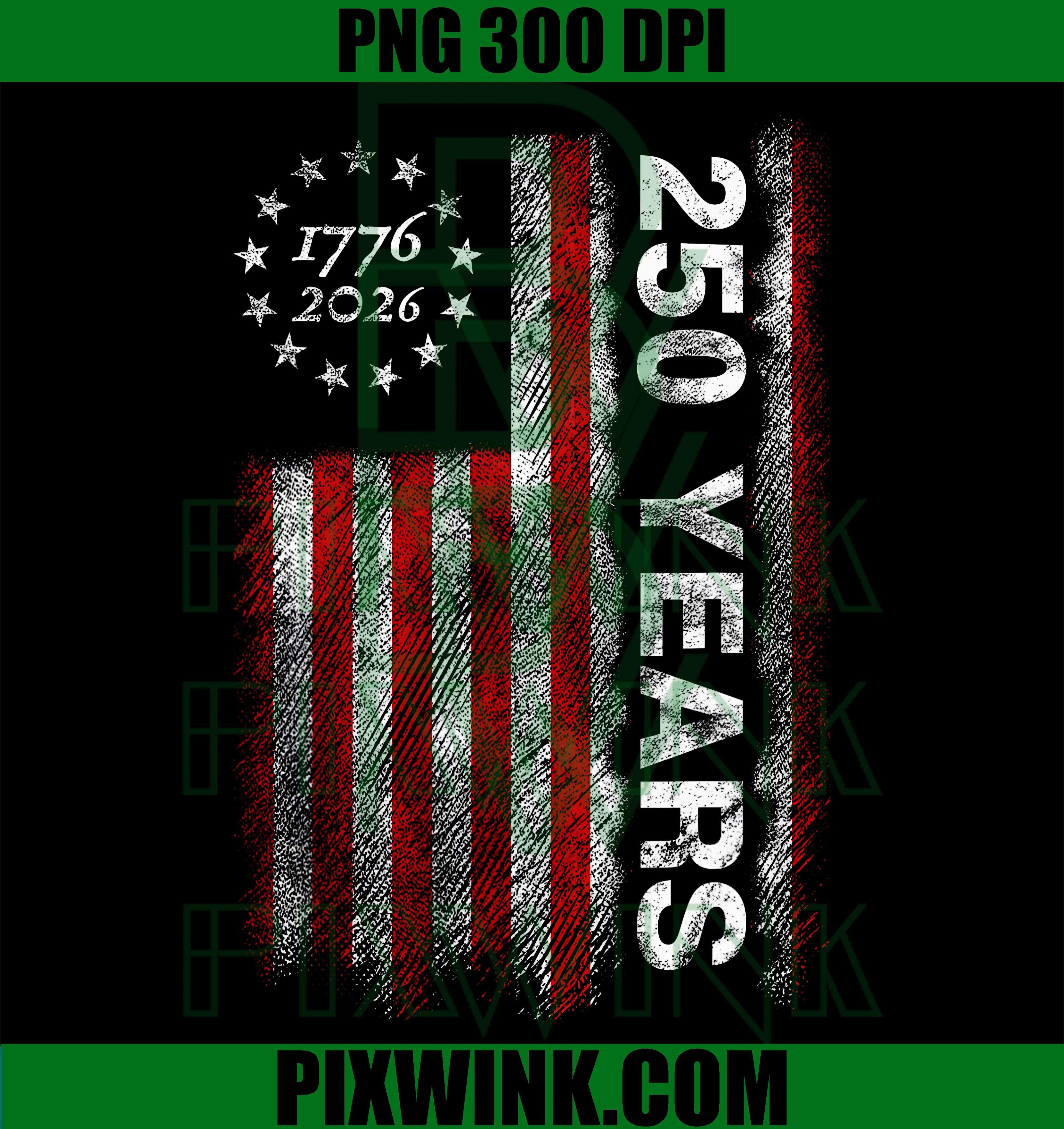 America 250th Anniversary PNG, 250 Years Patriotic 4th Of July PNG