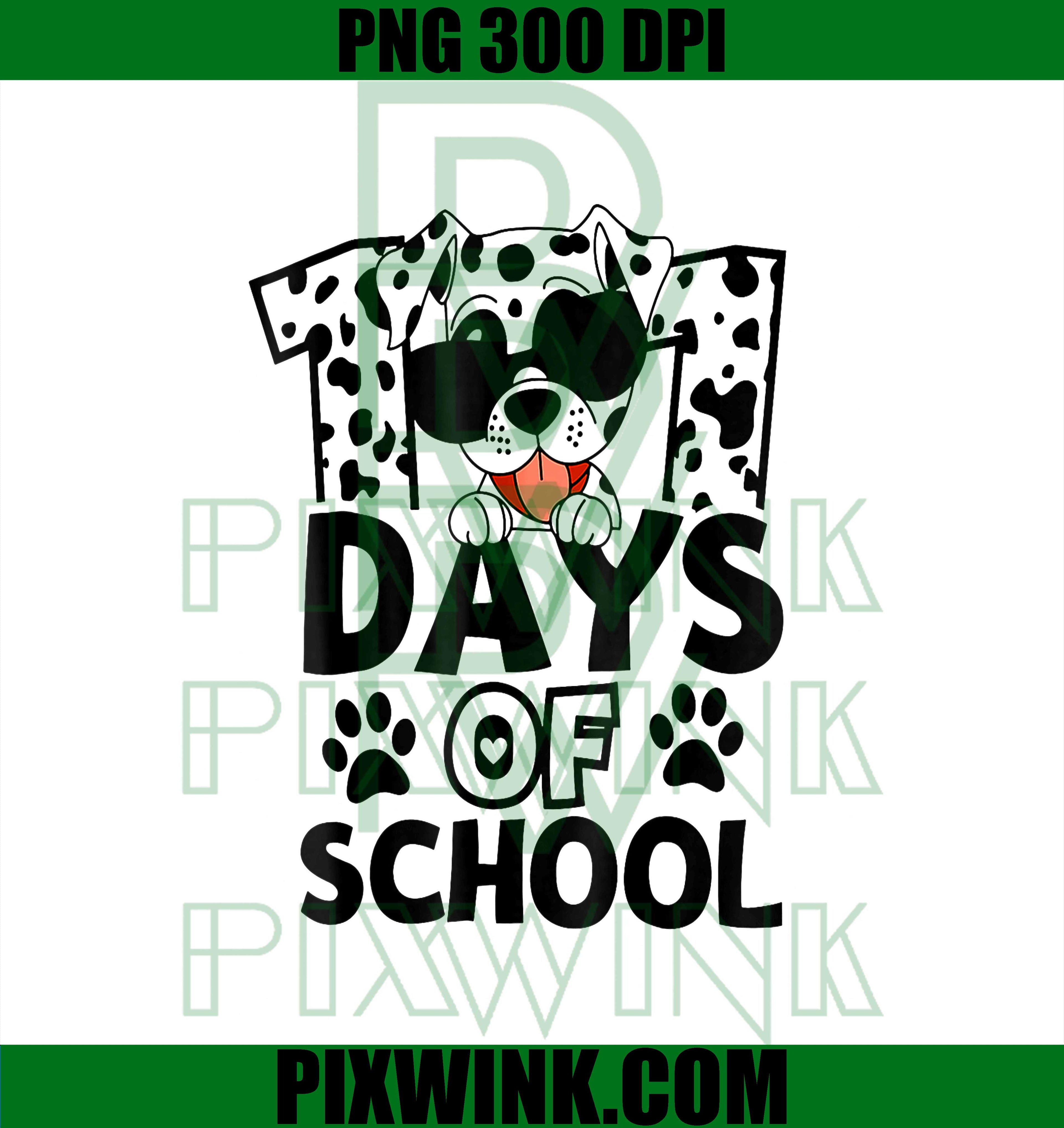 100 Days of School Dalmatian Dog, 100th Day of School PNG