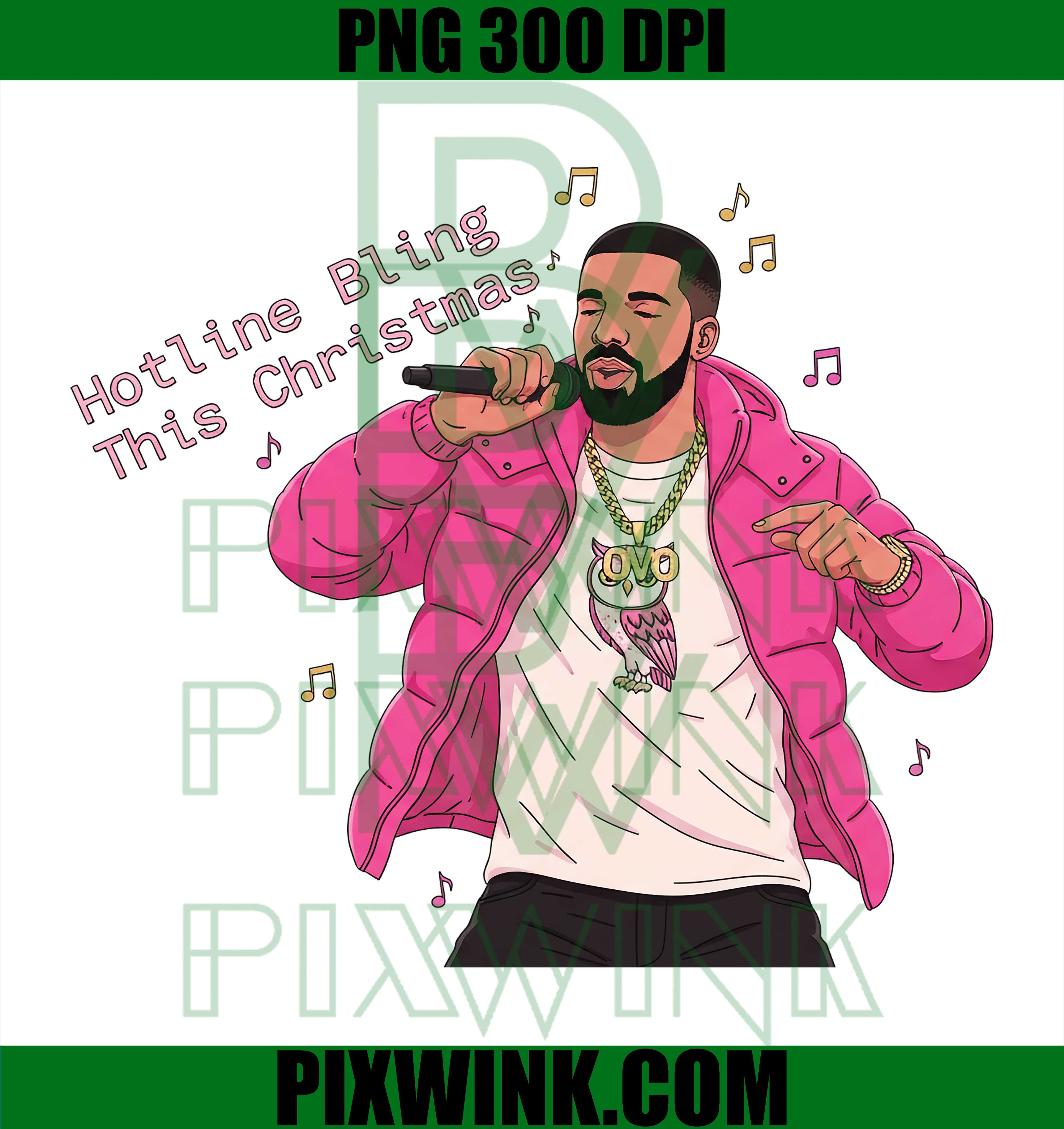 Hotline Bling This Christmas, Funny Xmas Drake PNG