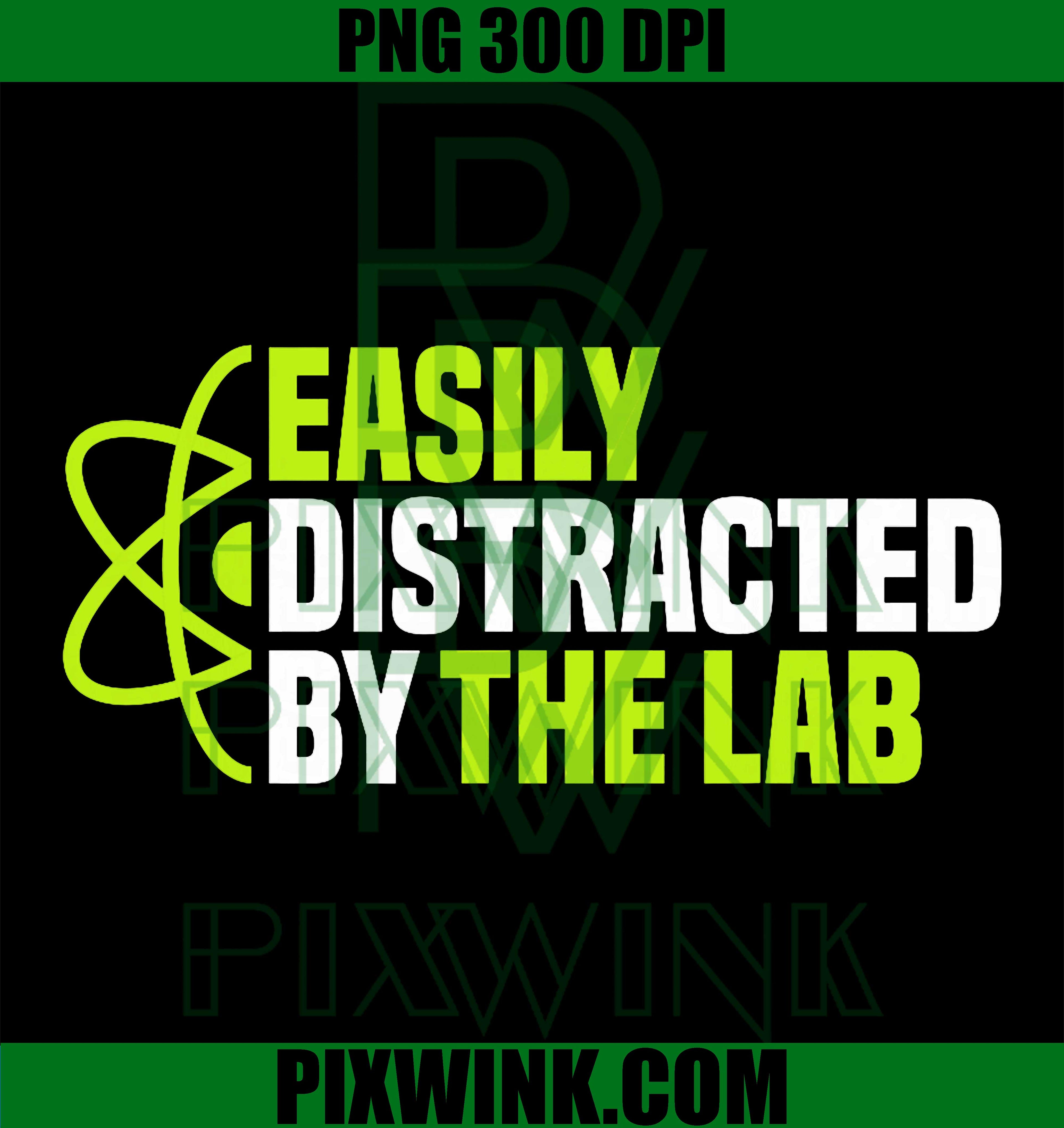 Chemist Easily Distracted PNG, The Lab PNG, Funny Chemistry Art PNG
