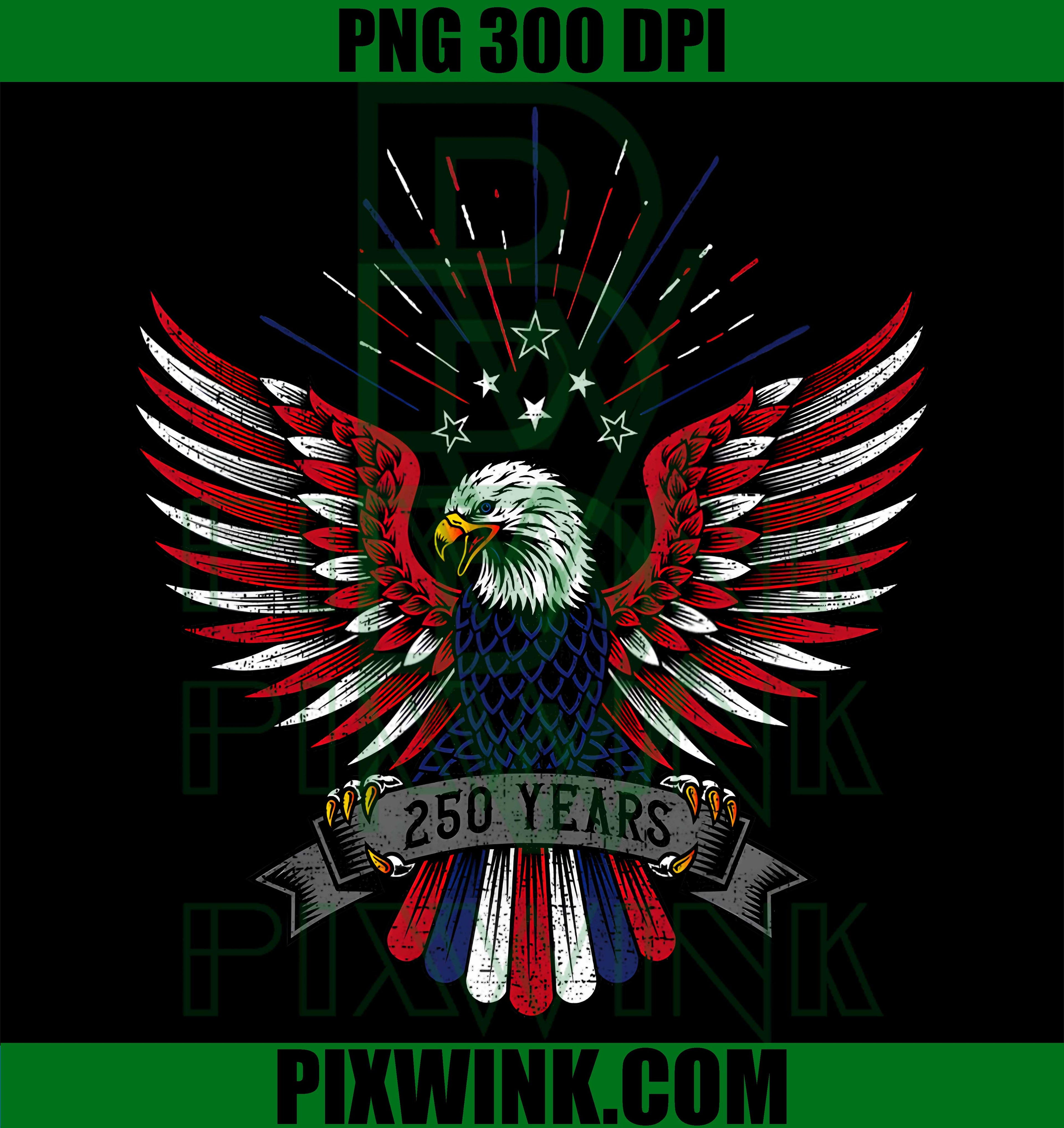 Patriotic Eagle America PNG, USA Flag 250th Anniversary PNG
