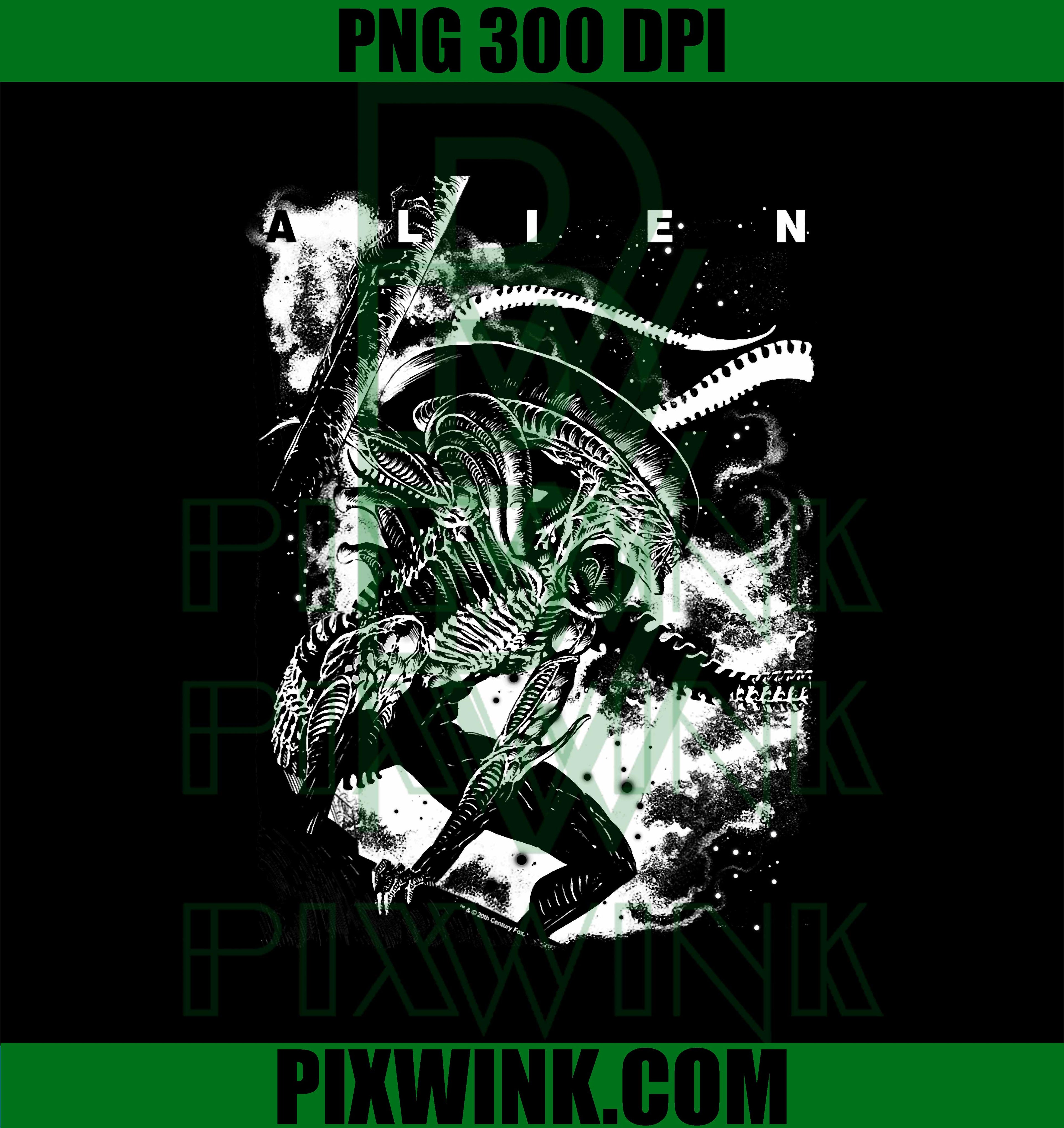 Aliens Iconic Epic Xenomorph PNG, In The Dark Big Chest Poster PNG