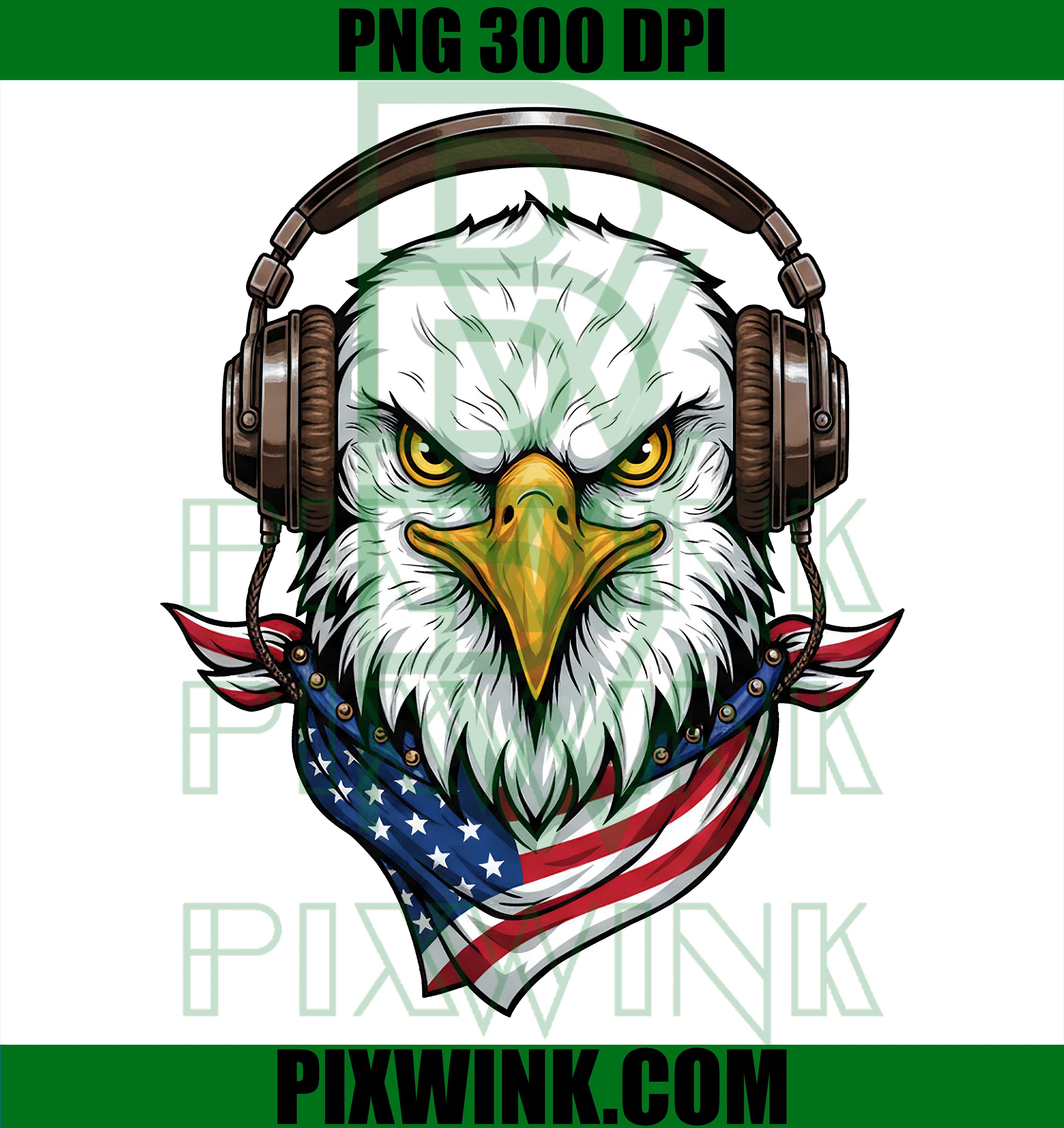Eagle USA PNG, 4th of July PNG, American Flag PNG, Patriotic PNG