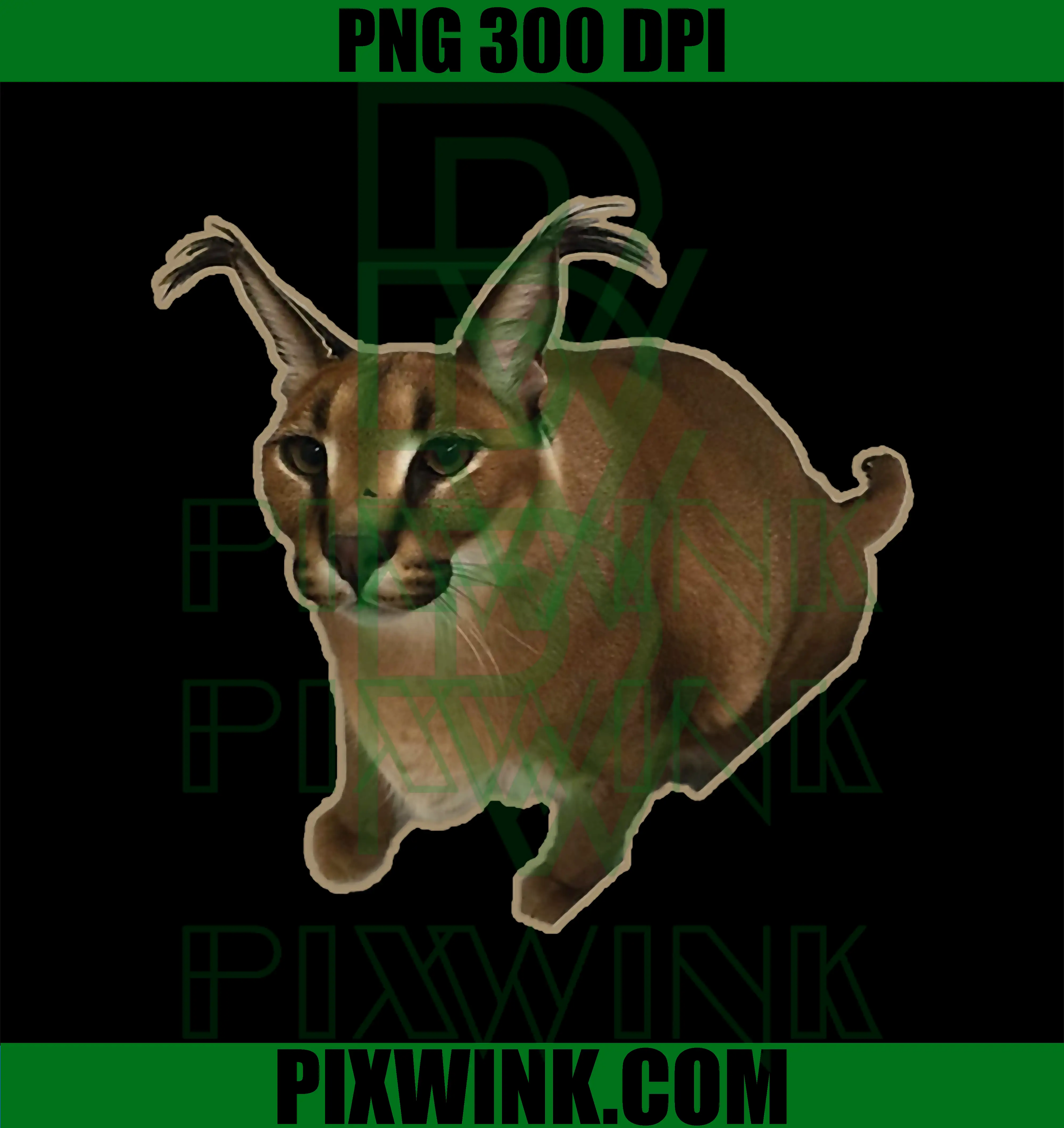 Big Floppa Meme Cat PNG