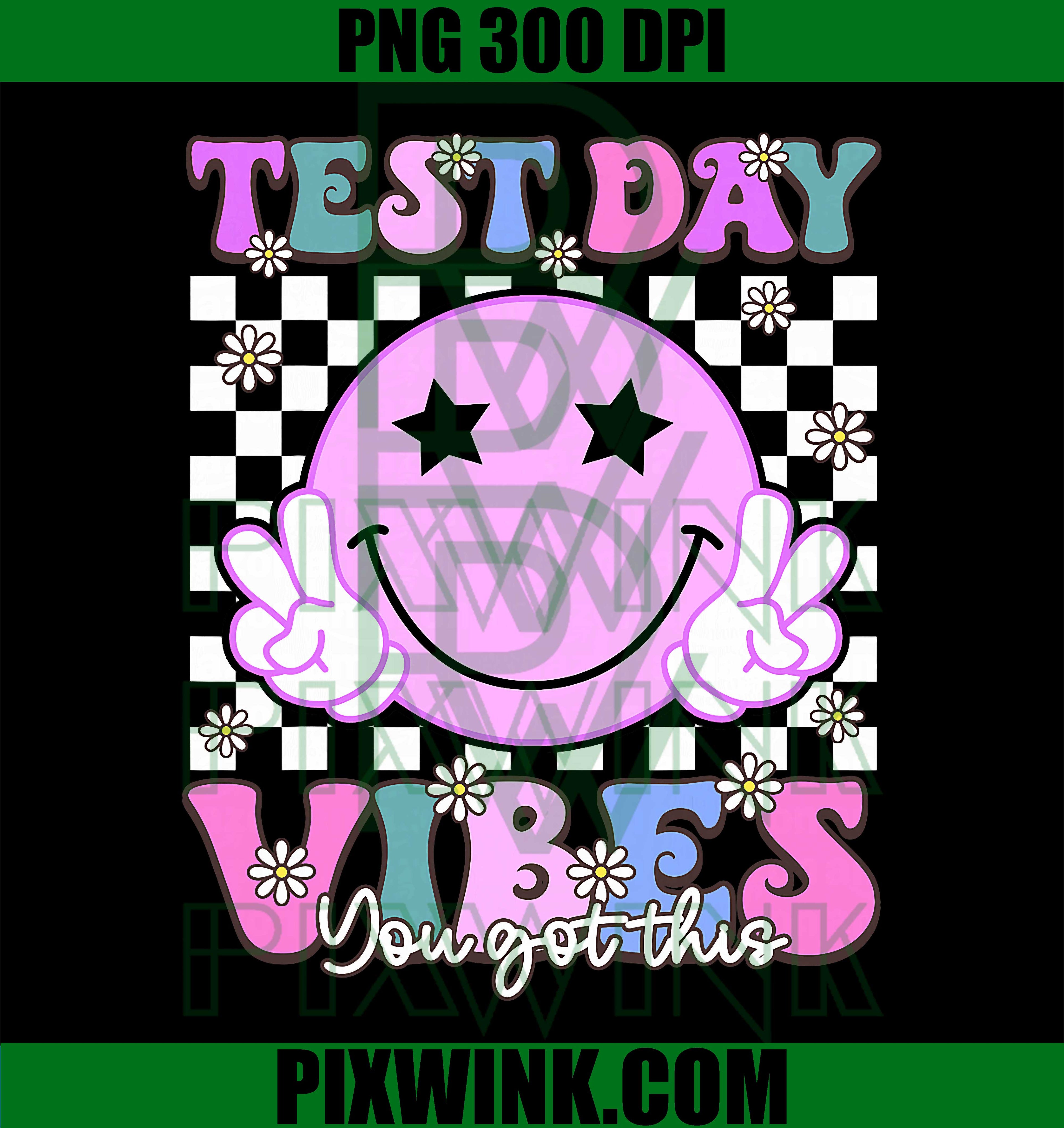 Test Day Vibes PNG, STAAR Testing Retro PNG Teacher Student Design