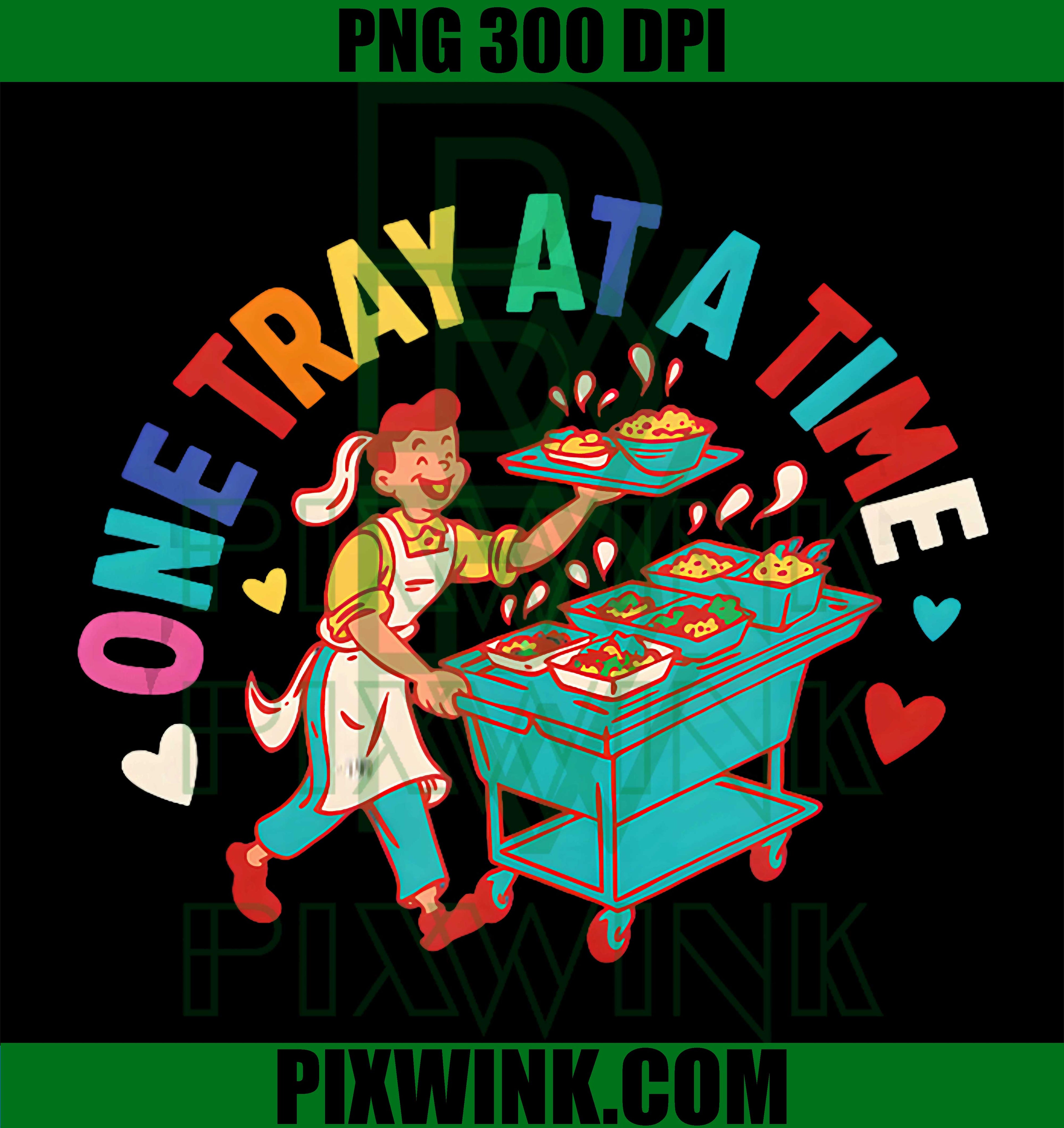 Cafeteria Crew PNG, Tray At A Time PNG Lunch Lady Tank Top Design