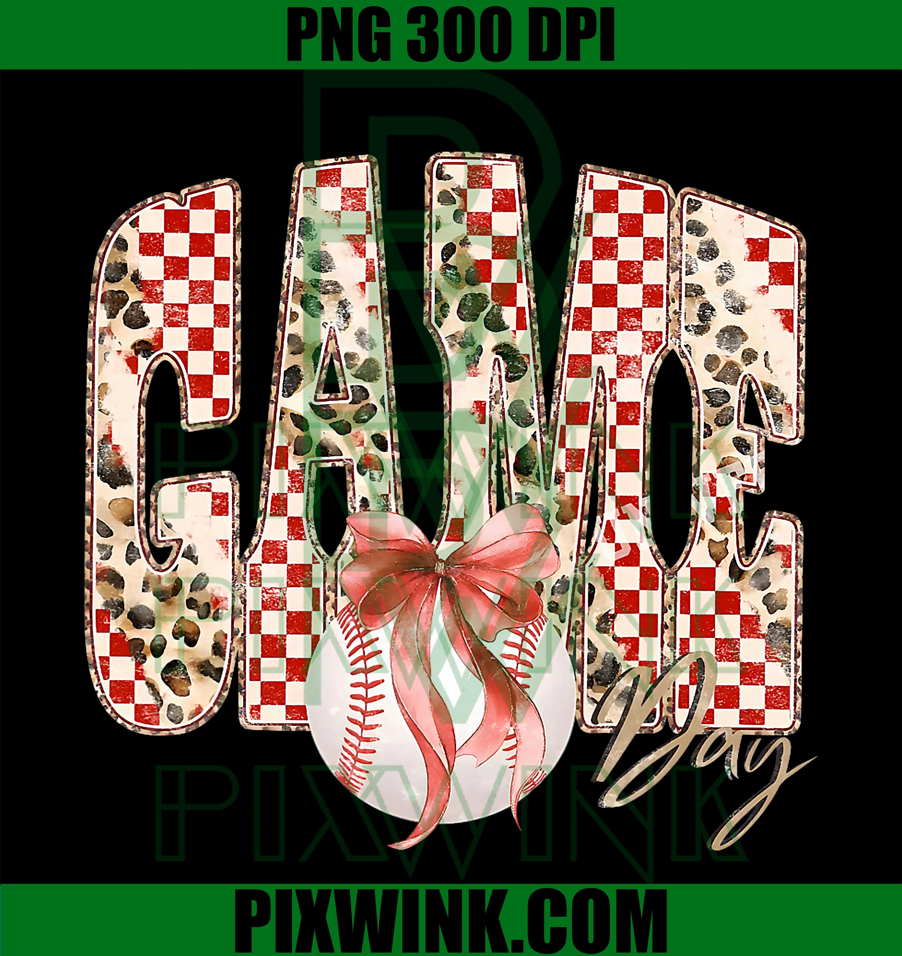 Baseball Season Coquette Bow PNG, Trendy Game Day Sports PNG