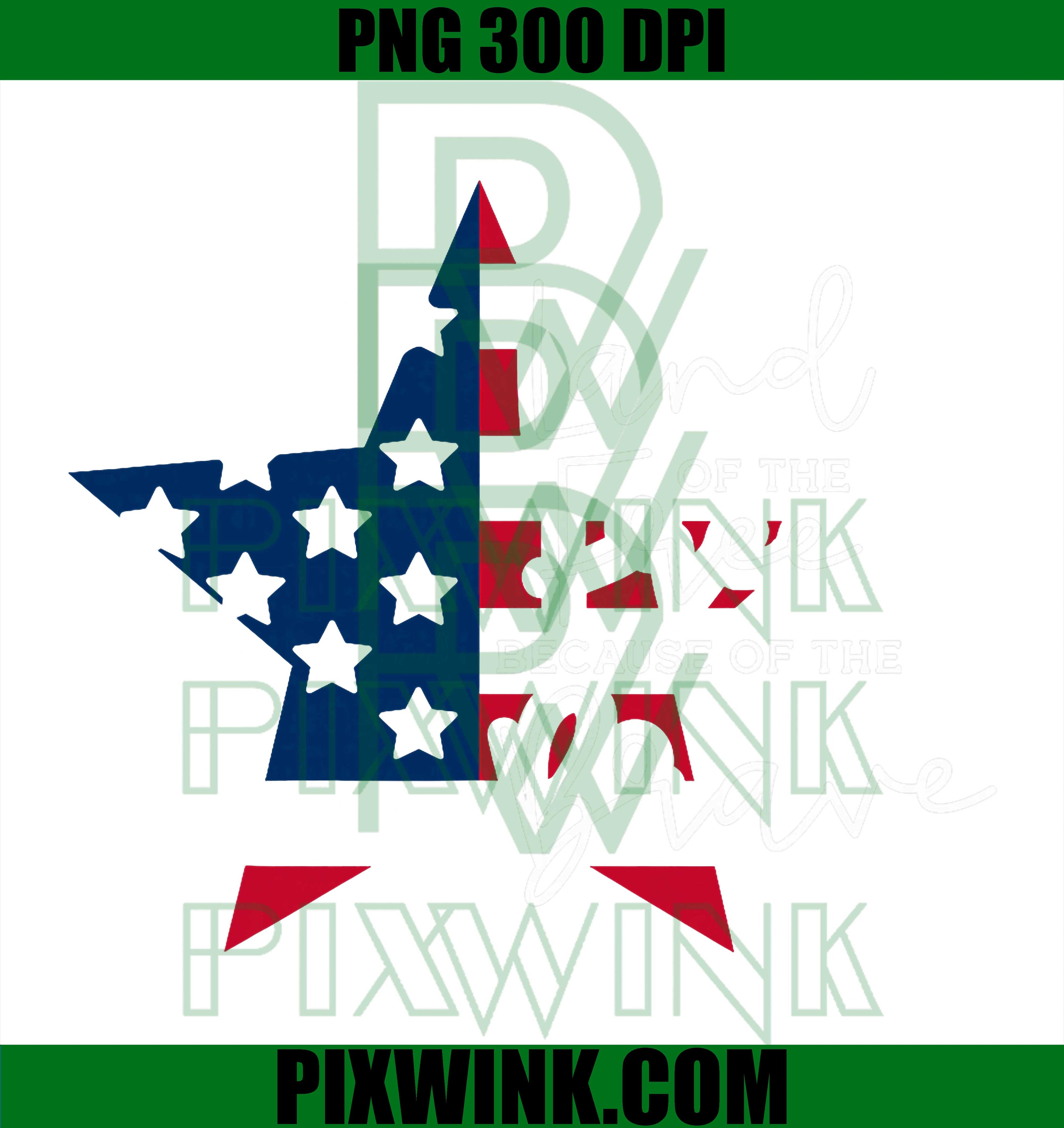 Land of the Free PNG, Because of the Brave American Flag Star PNG Patriotic Design