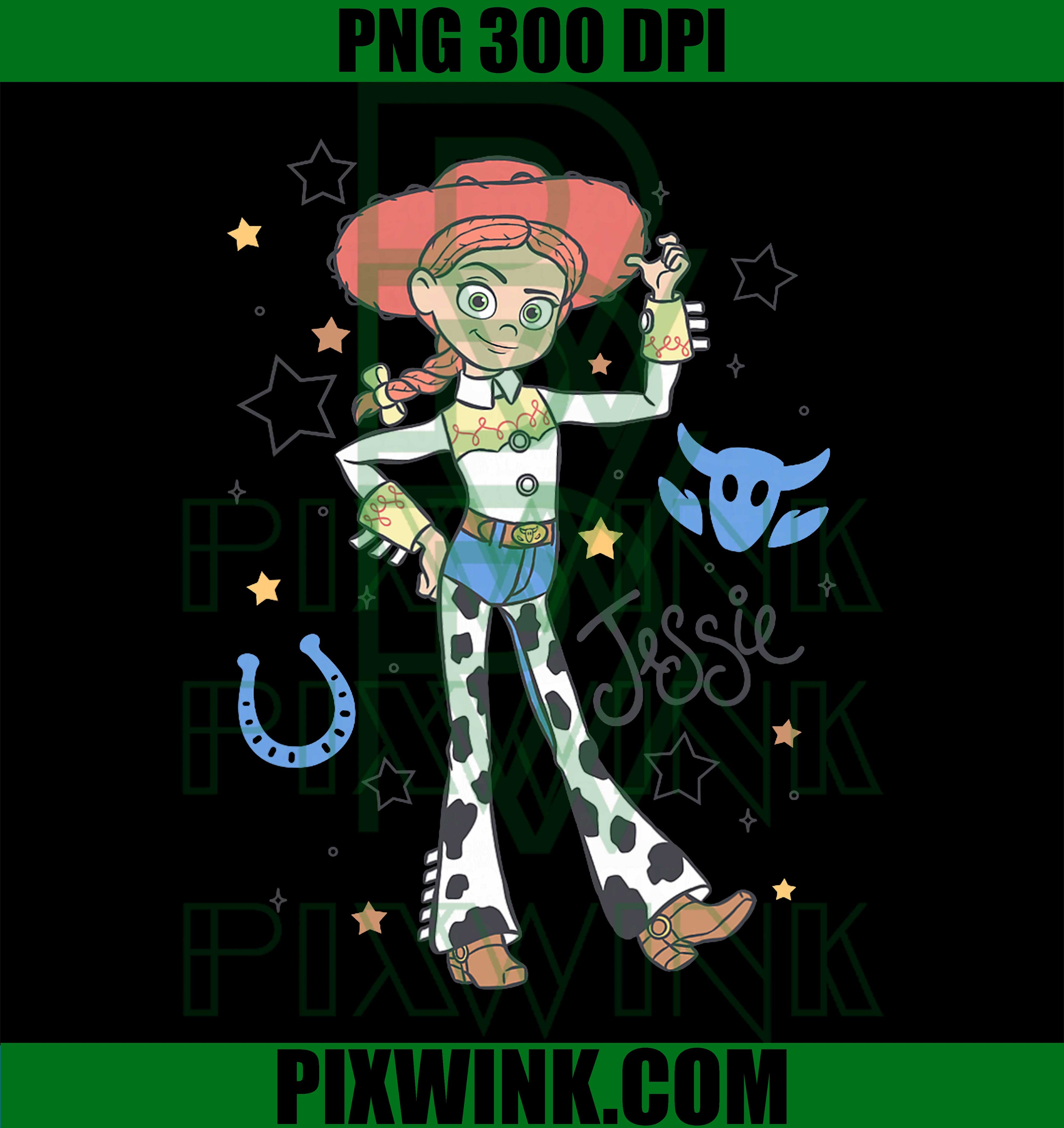 Disney Pixar Toy Story PNG, Jessie's Signature Portrait PNG