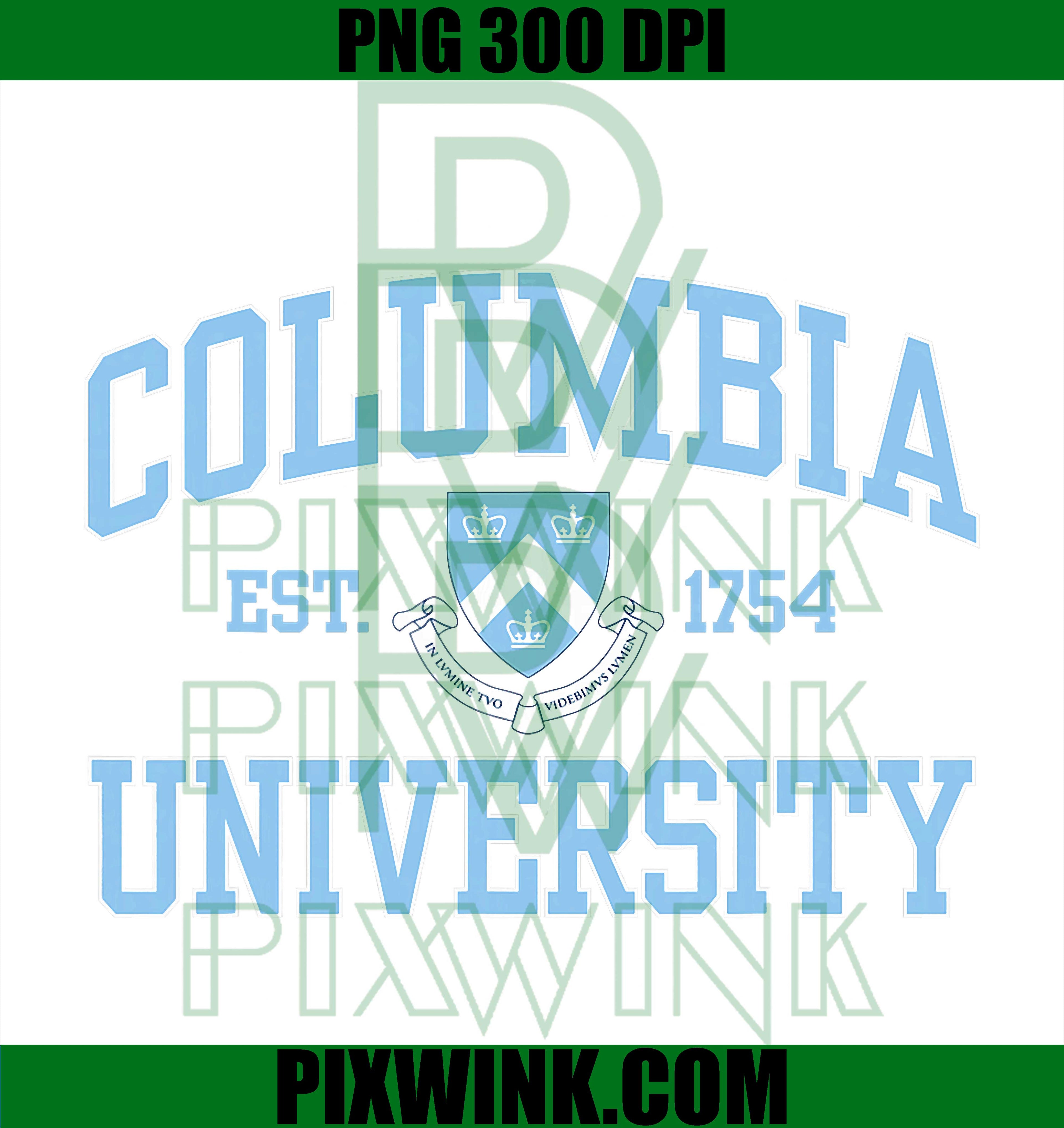 Columbia Arch Over Crest PNG, EST 1754 Navy PNG, College Varsity PNG