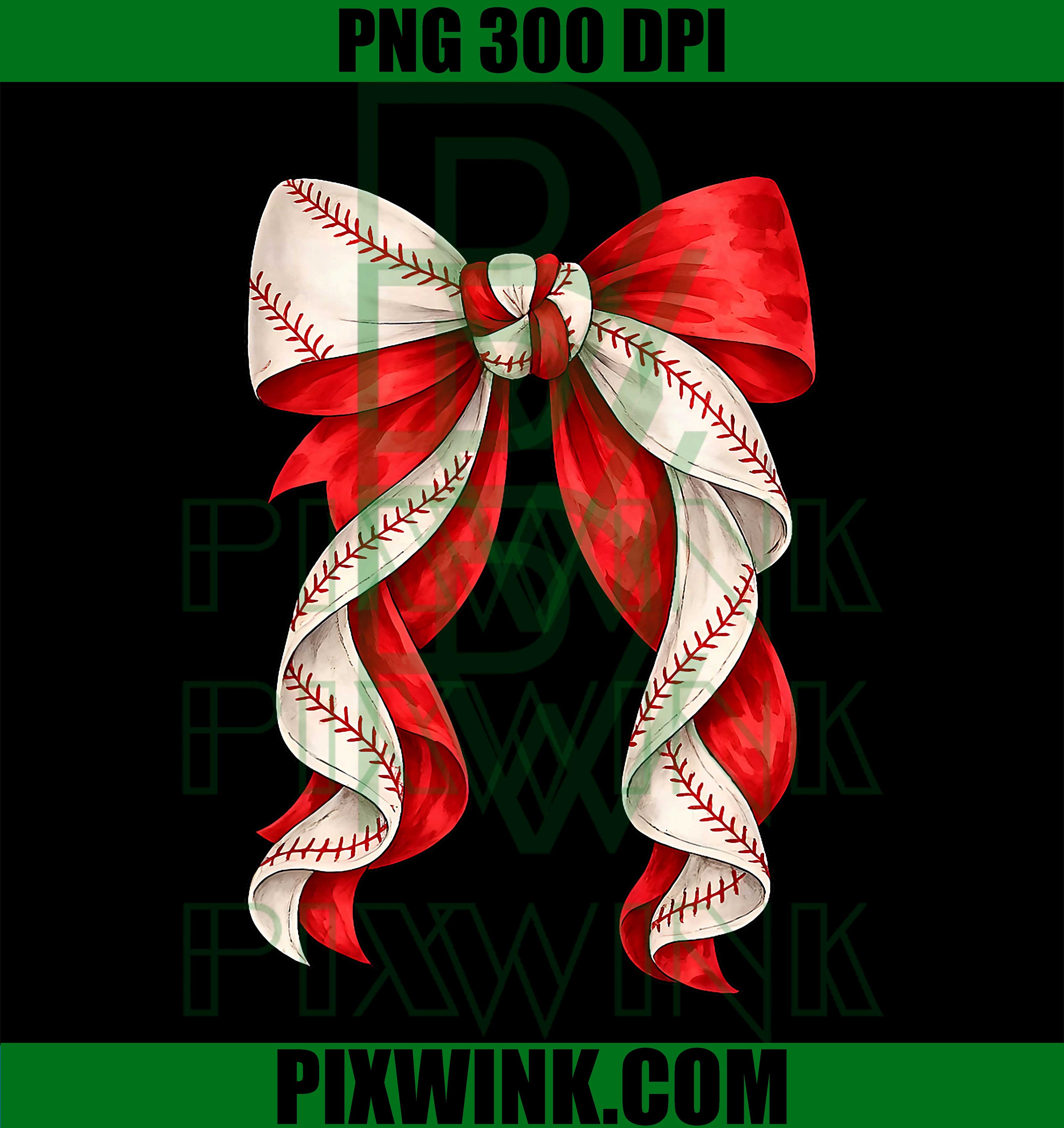 Baseball Softball Season Coquette Bow PNG, Funny Game Day Sports PNG