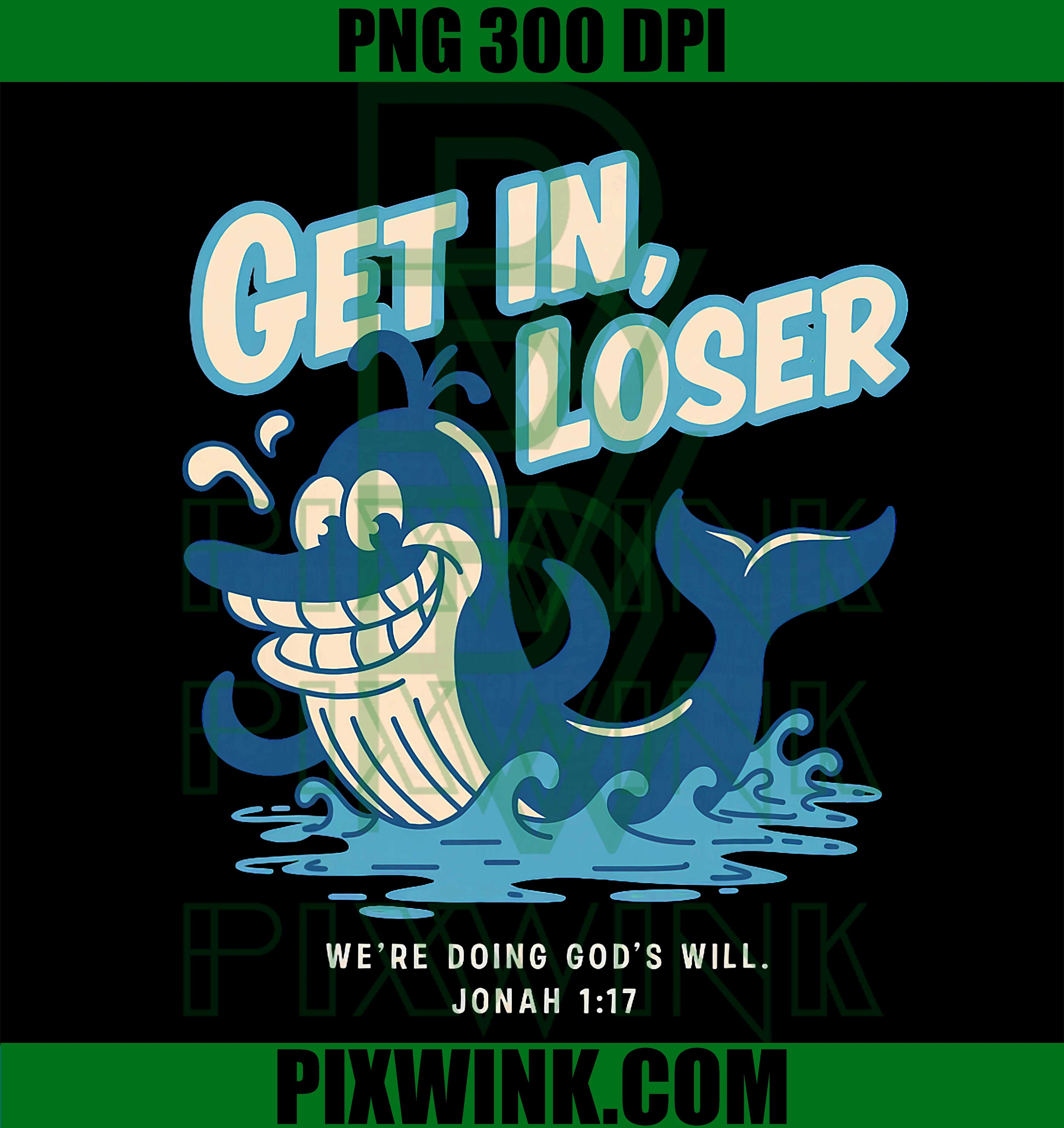 Get In Loser Doing Gods Will PNG, Rubber Hose Cartoon Style PNG