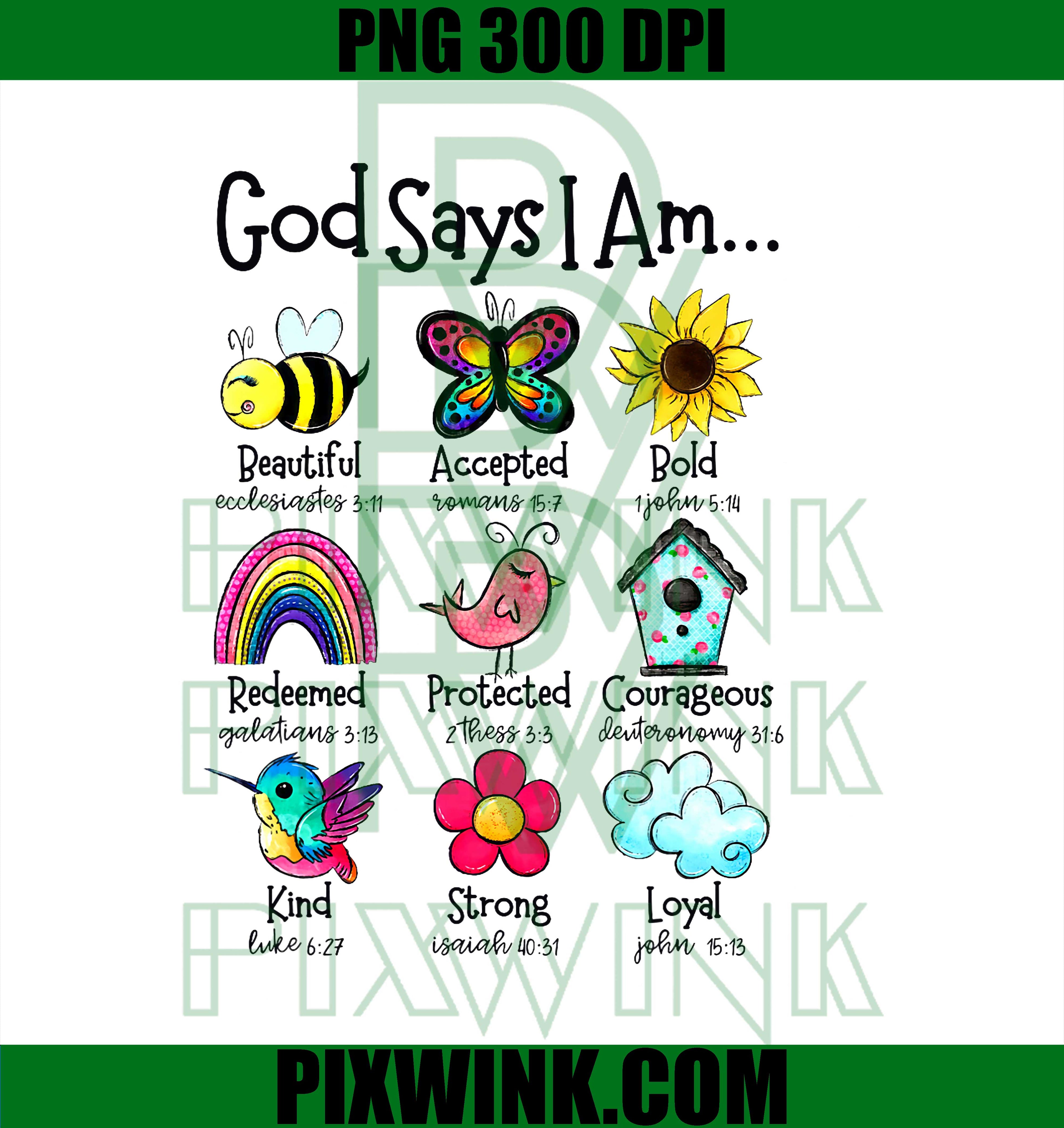God Says I Am Bee Spring Christian PNG, Funny Easter Day PNG