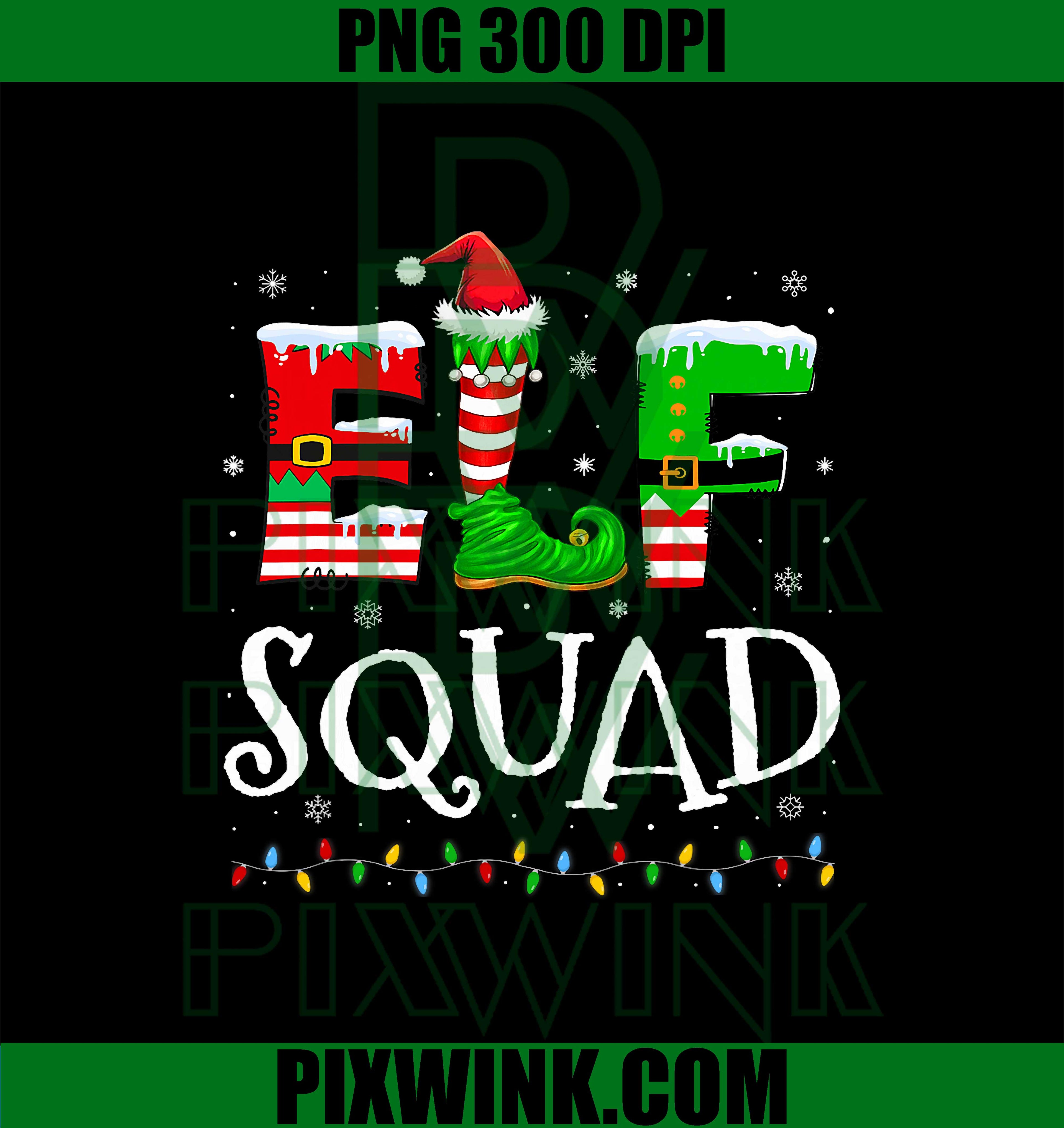 Funny Elf Squad Family Christmas PNG, Elf Squad Christmas 2025 PNG