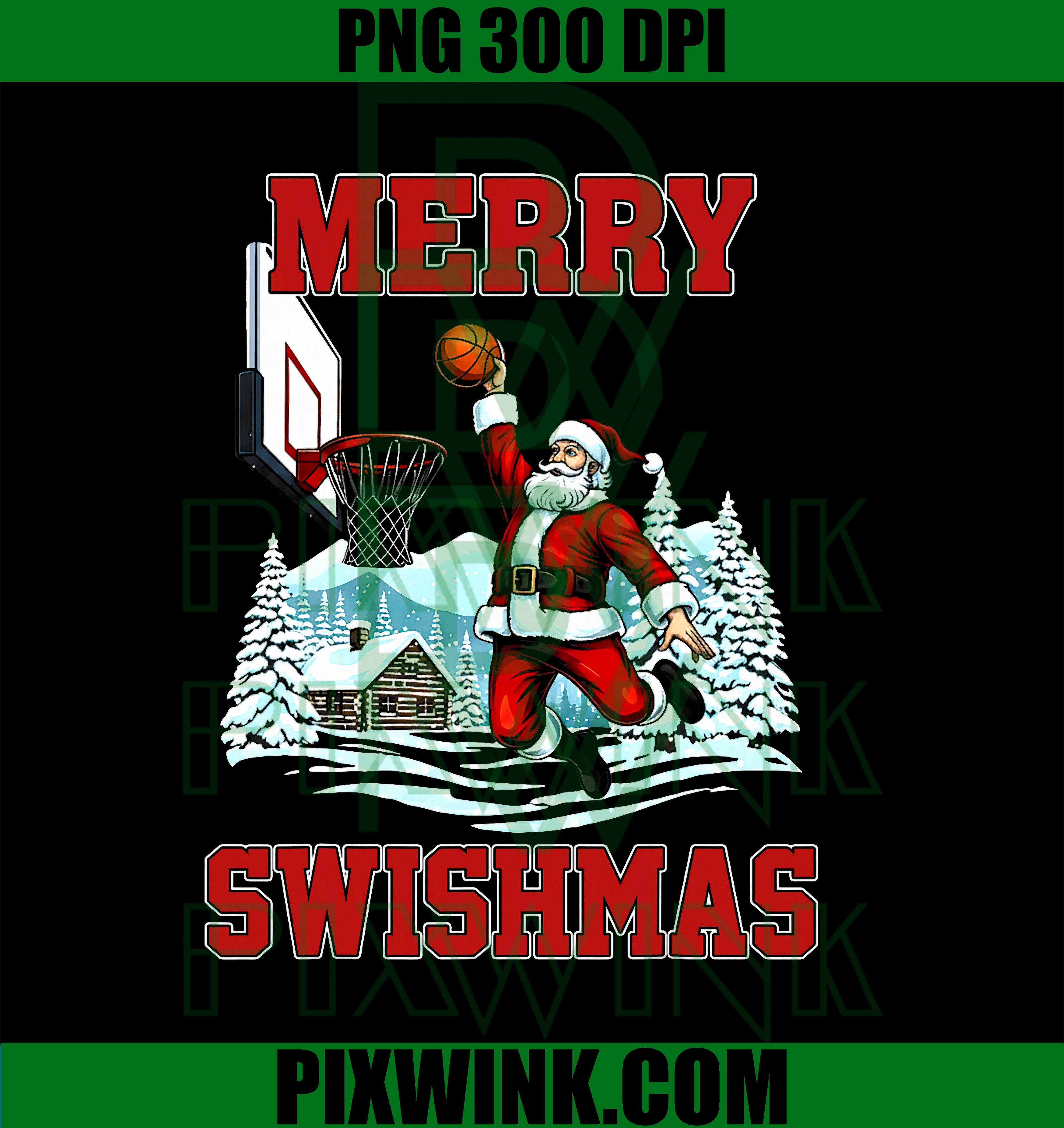 Merry Swishmas Basketball Ugly Christmas PNG