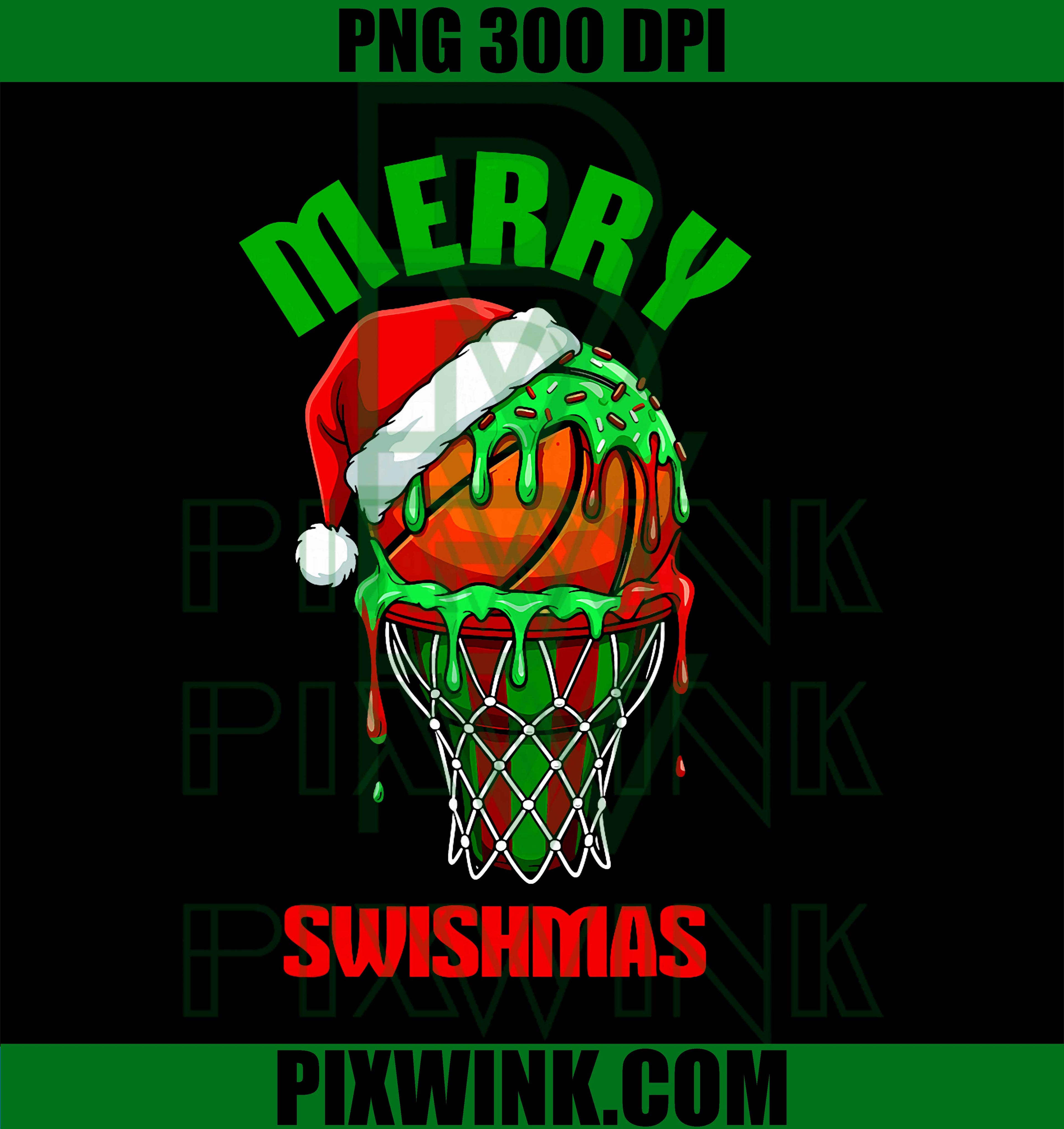 Merry Swishmas Basketball Ugly Christmas PNG