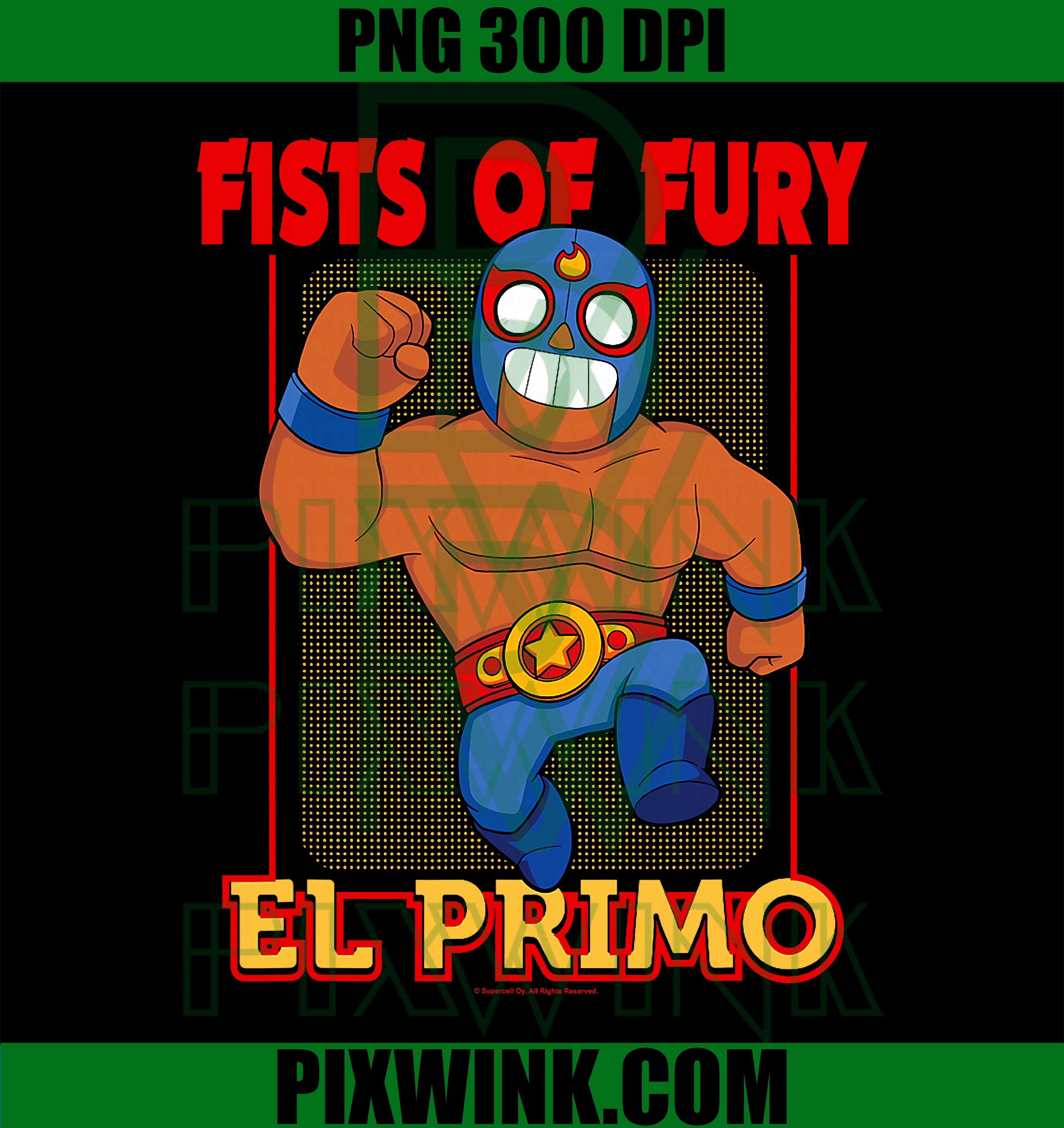 Brawl Stars El Primo Fists of Fury Character Poster PNG