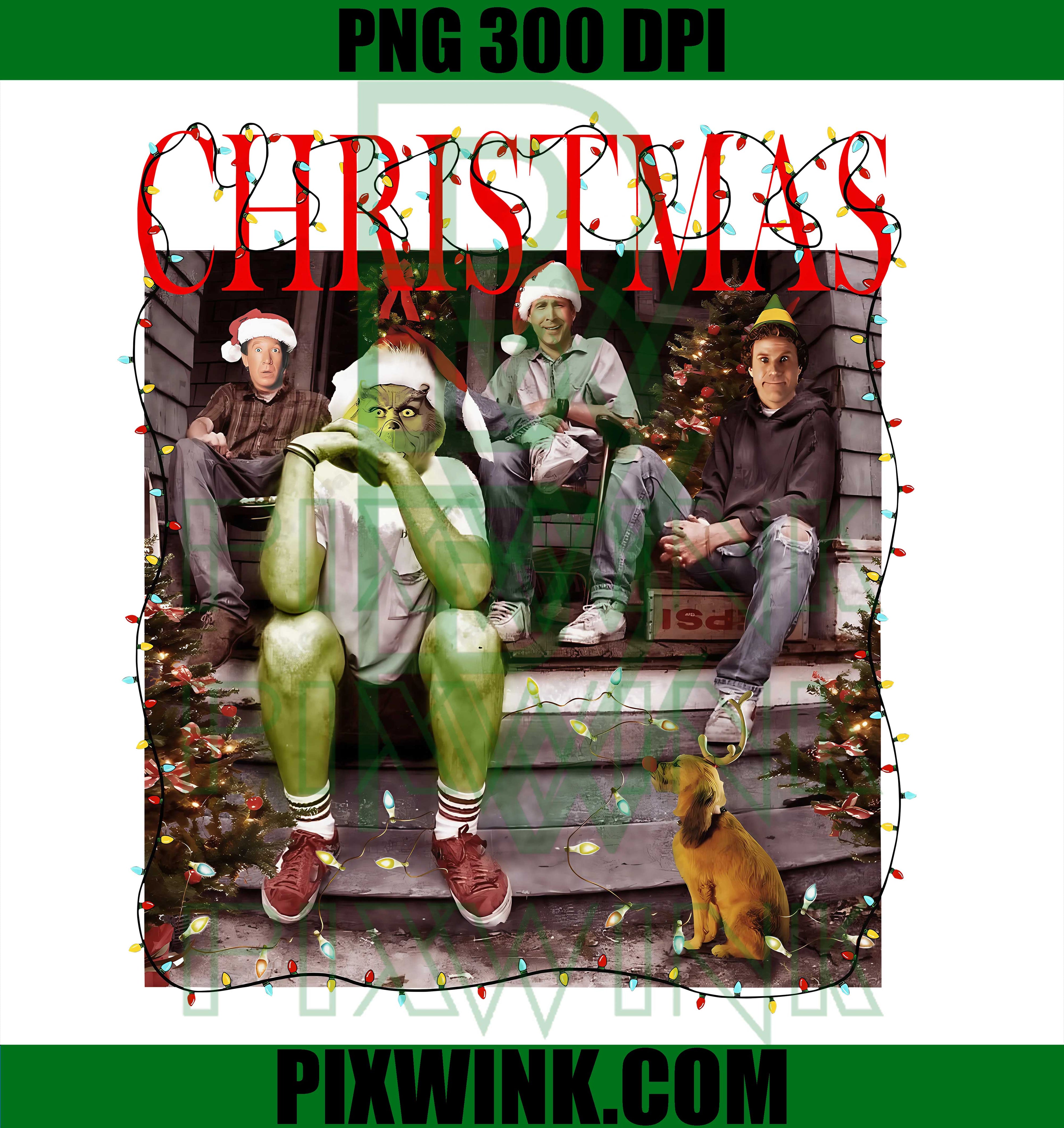 Christmas Squad PNG, Grinch Holiday PNG, Classic Movie Comedy PNG